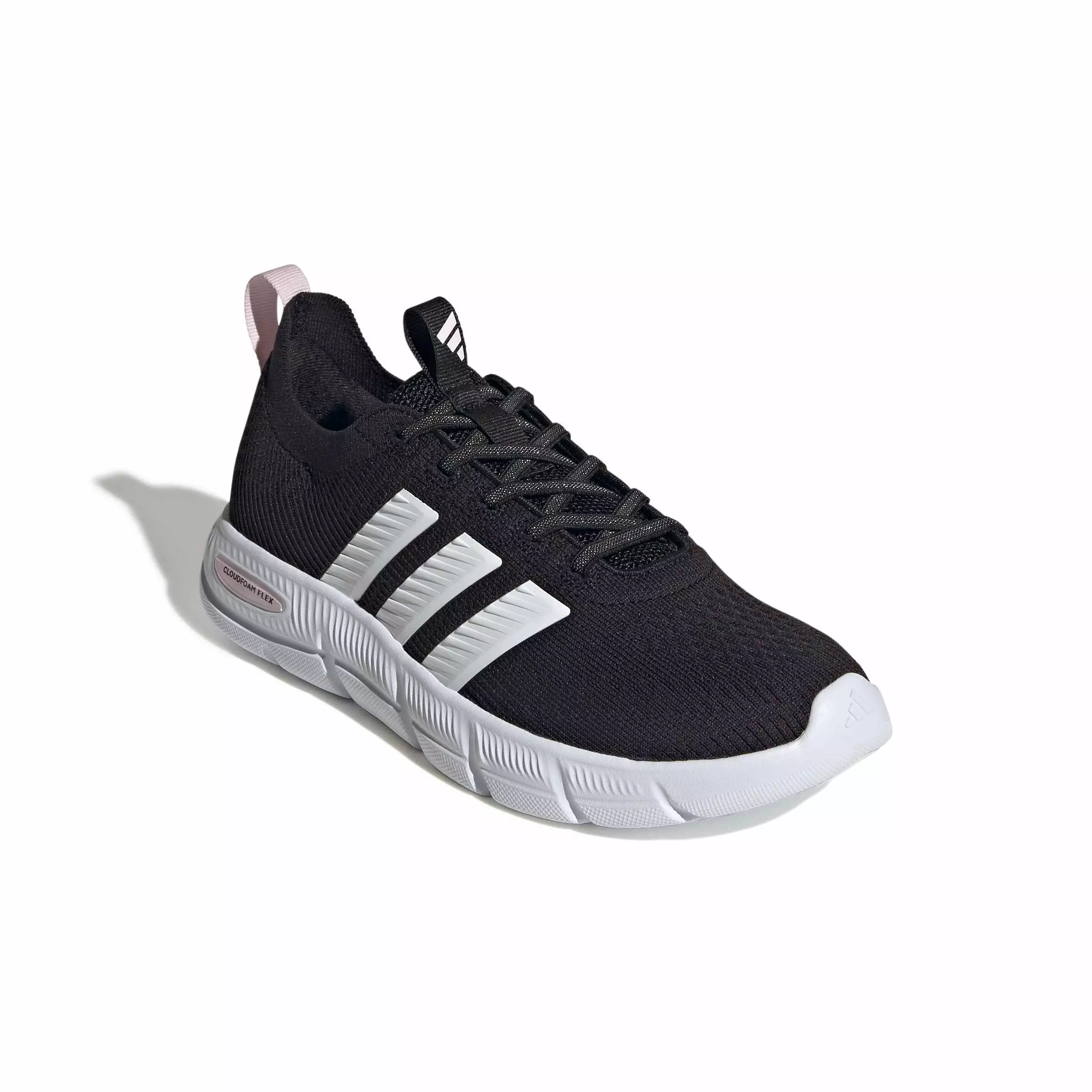 adidas Cloudfoam Flex Slounge "Core Black/Ftwr White/Almost Pink" Women's Shoe - BLACK/WHITE/PINK