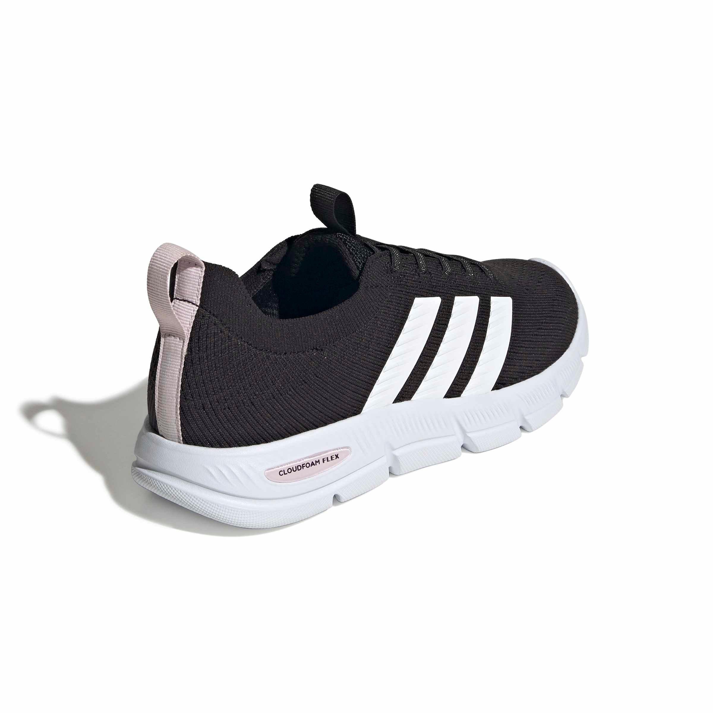 adidas Cloudfoam Flex Slounge "Core Black/Ftwr White/Almost Pink" Women's Shoe - BLACK/WHITE/PINK