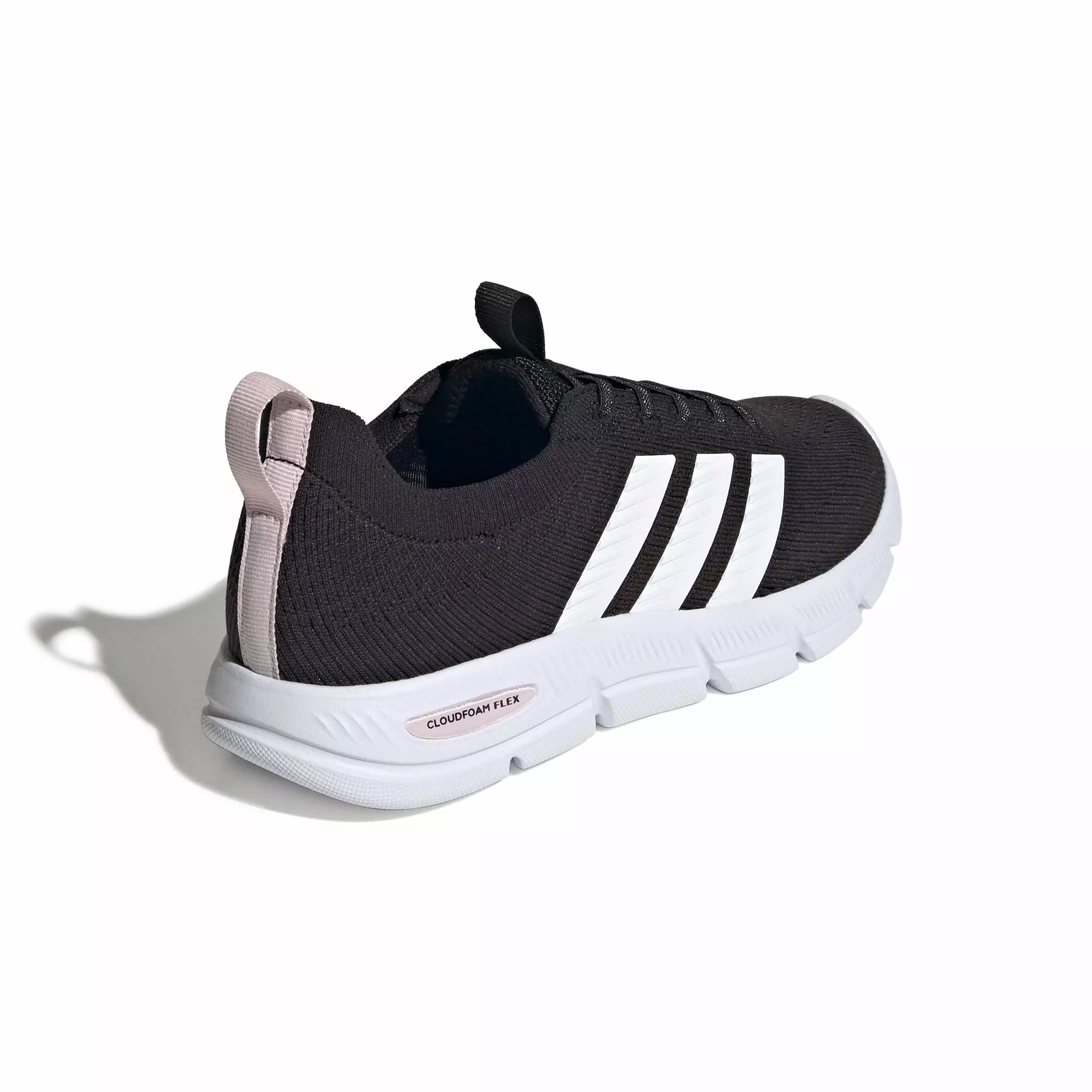adidas Cloudfoam Flex Slounge "Core Black/Ftwr White/Almost Pink" Women's Shoe - BLACK/WHITE/PINK