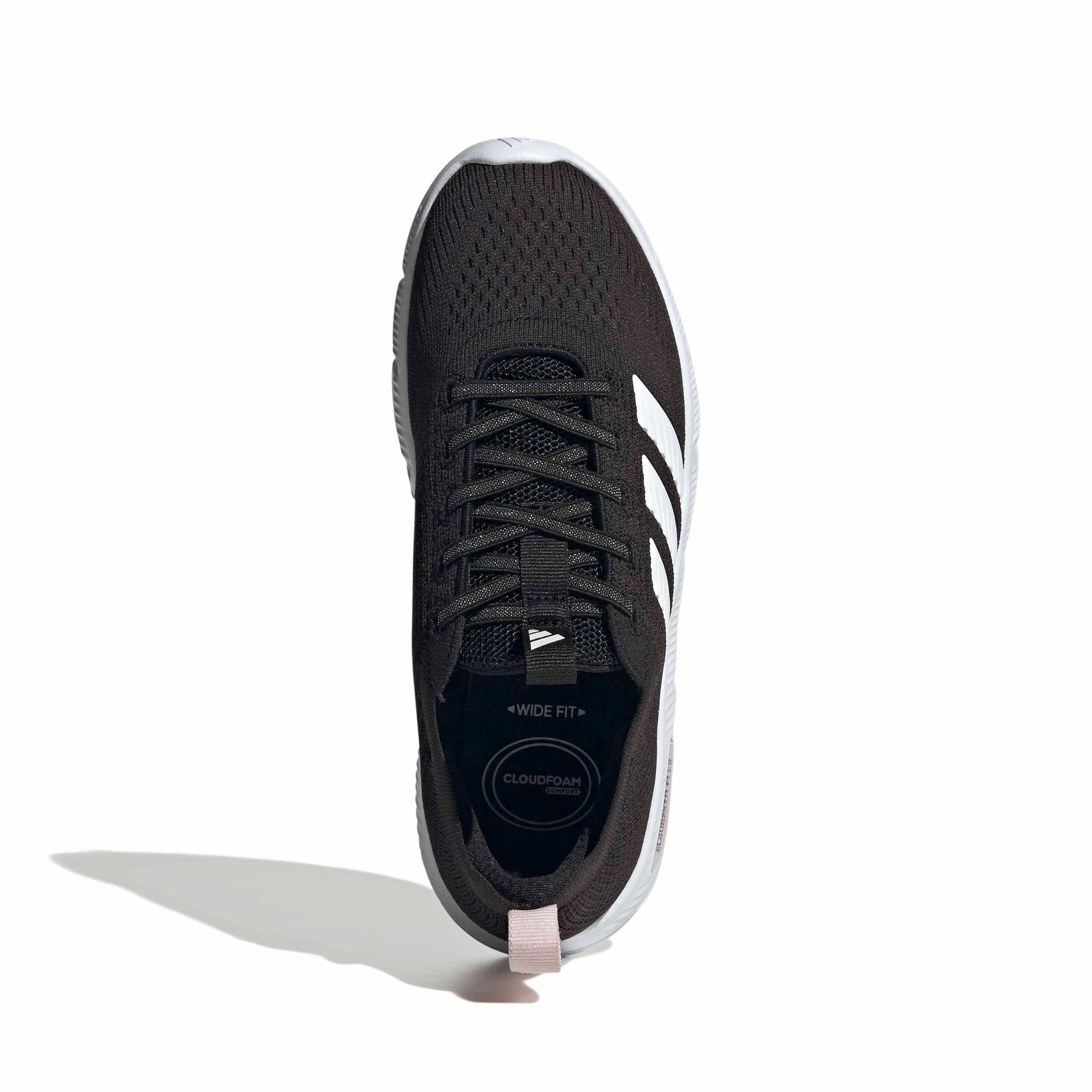 adidas Cloudfoam Flex Slounge "Core Black/Ftwr White/Almost Pink" Women's Shoe - BLACK/WHITE/PINK