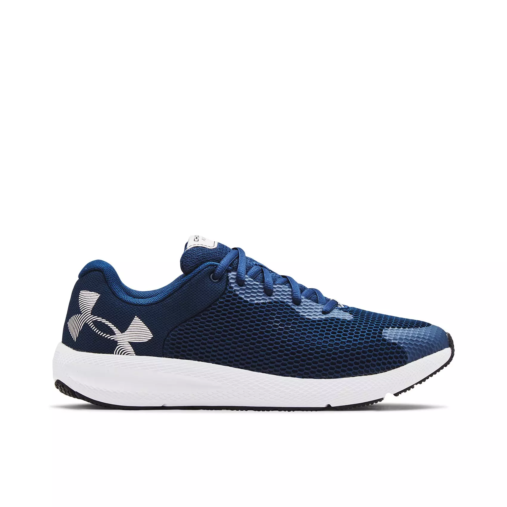 Under Armour Charged Pursuit 2 Big Logo "Academy/White" Men's Running Shoe - NAVY/WHITE/BLACK