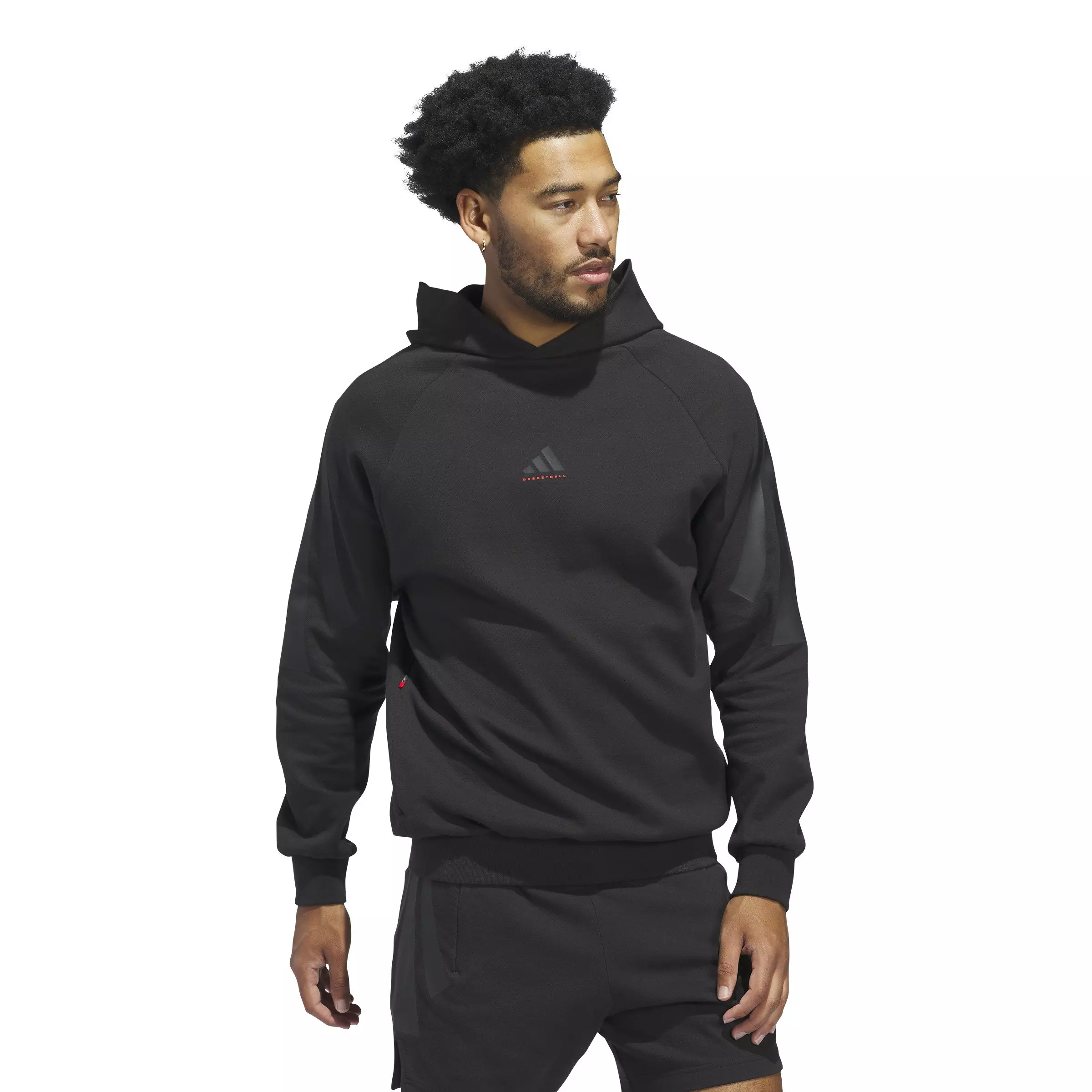 adidas Men's Basketball Spacer Hoodie - Black - BLACK