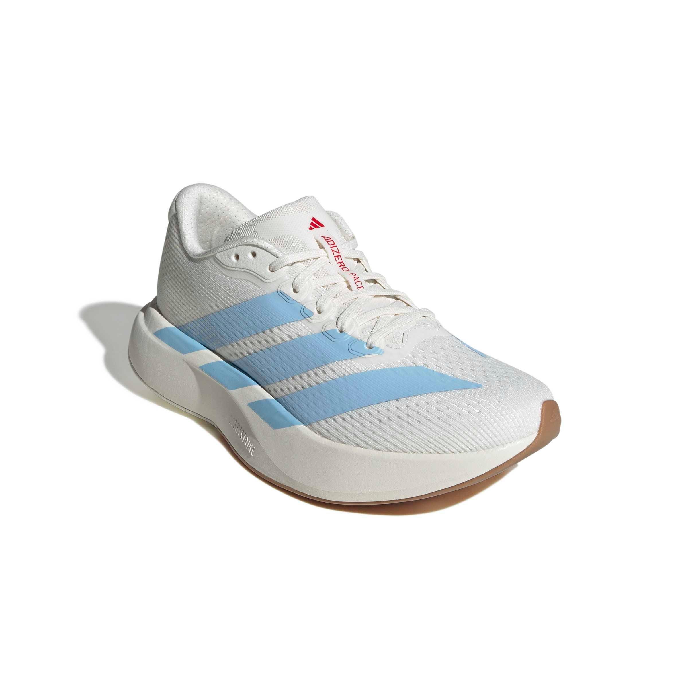 adidas Adizero Pacer "Core White/Clear Sky/Pure Ruby" Women's Running Shoe - WHITE/SKY/RUBY
