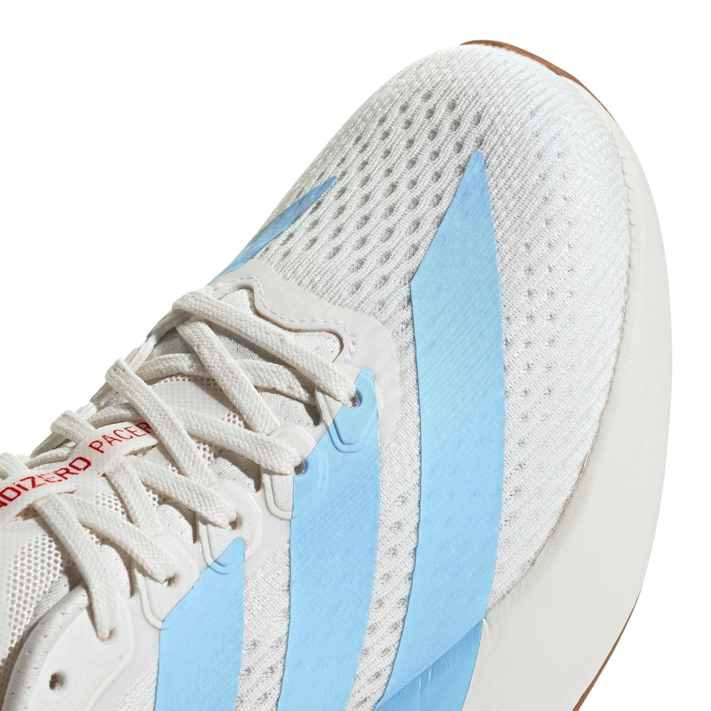 adidas Adizero Pacer "Core White/Clear Sky/Pure Ruby" Women's Running Shoe - WHITE/SKY/RUBY
