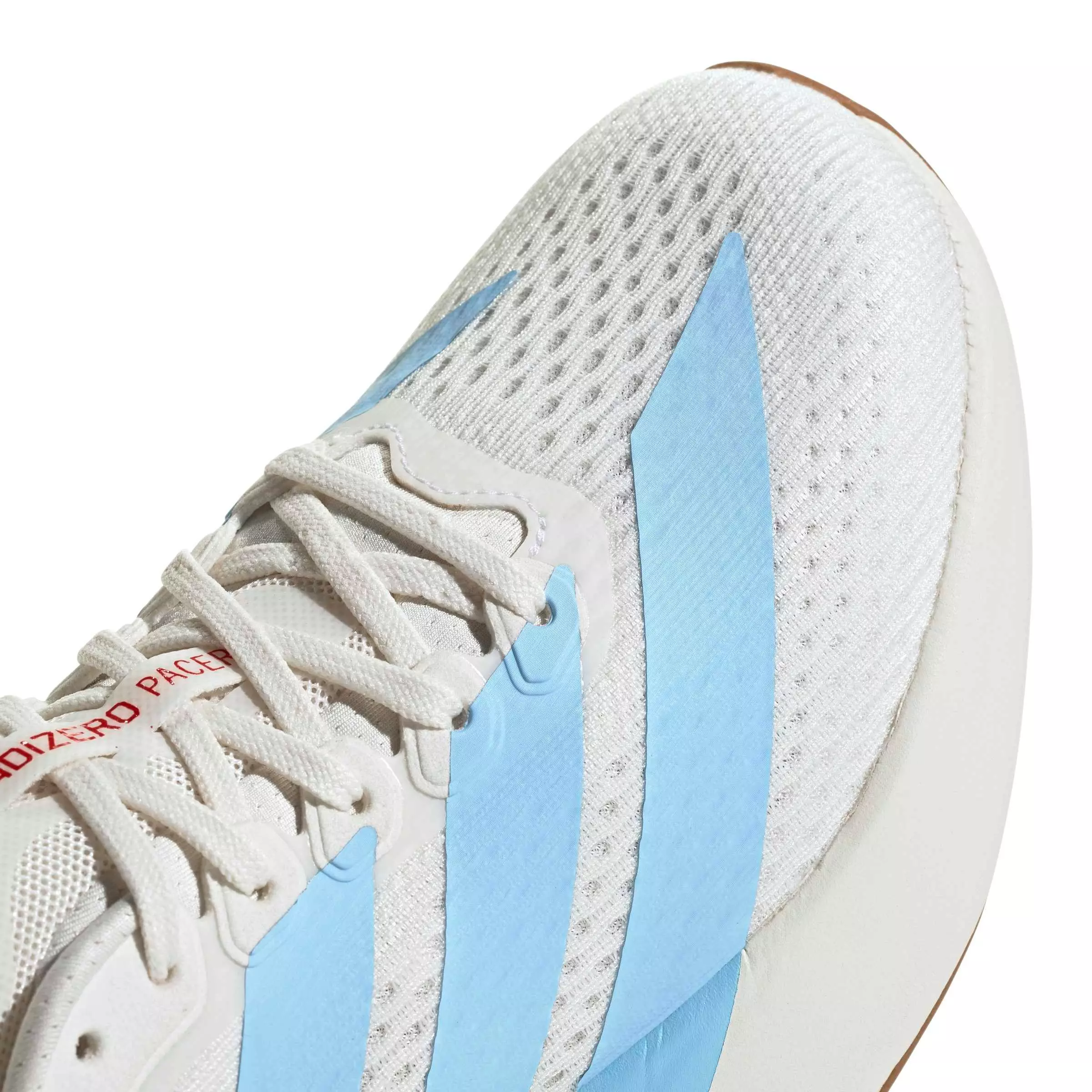 adidas Adizero Pacer "Core White/Clear Sky/Pure Ruby" Women's Running Shoe - WHITE/SKY/RUBY