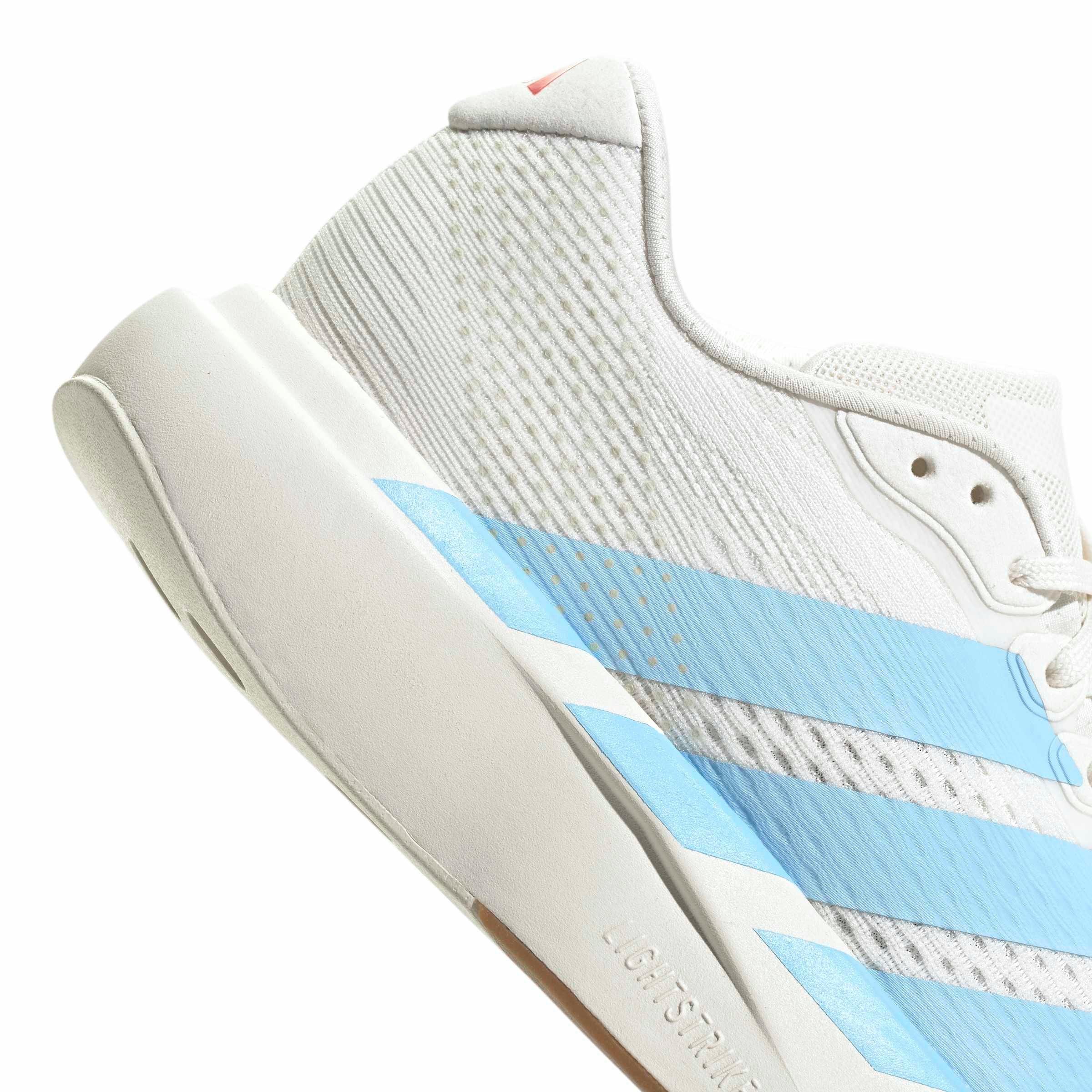 adidas Adizero Pacer "Core White/Clear Sky/Pure Ruby" Women's Running Shoe - WHITE/SKY/RUBY