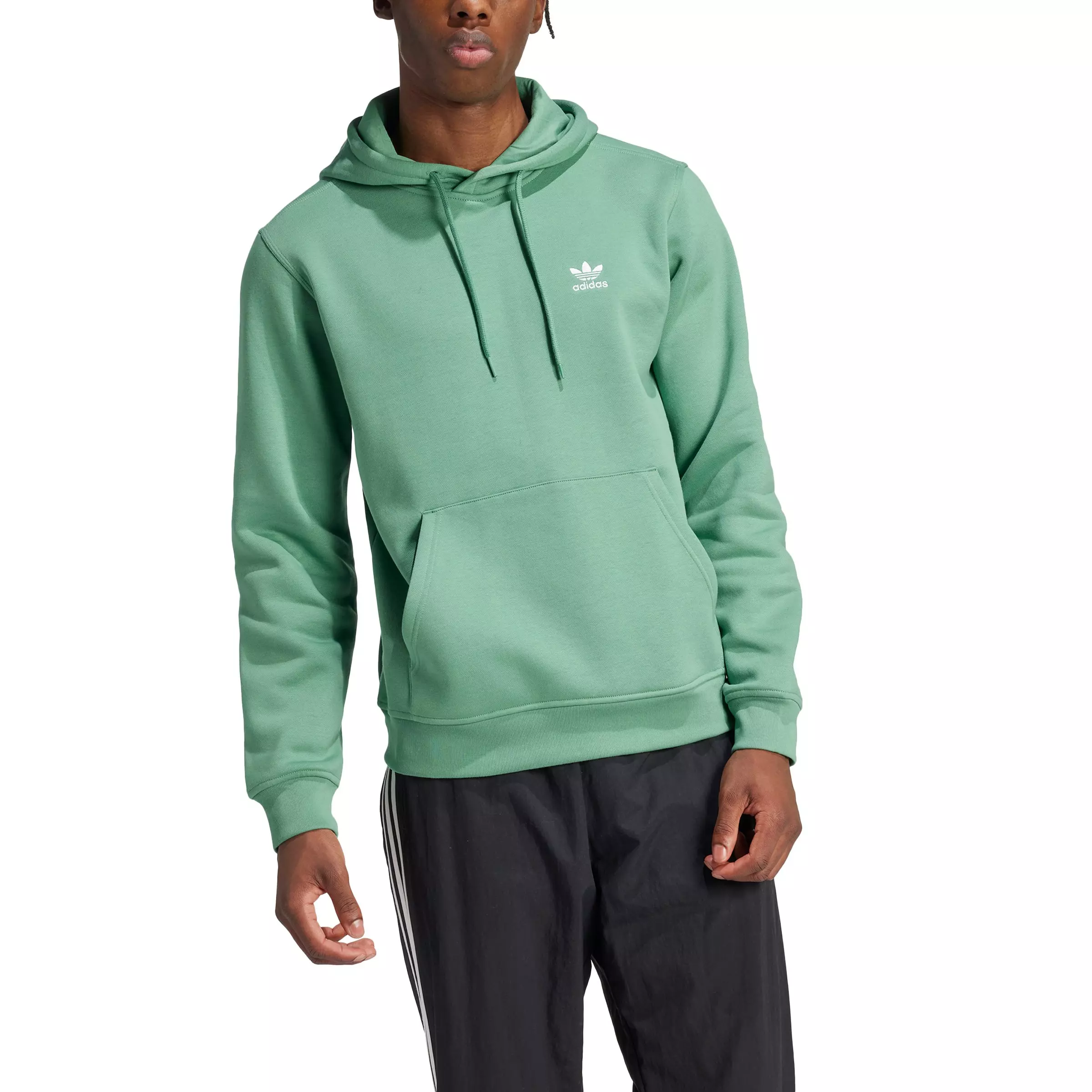 adidas Originals Men's Trefoil Essentials Hoodie - Green - GREEN