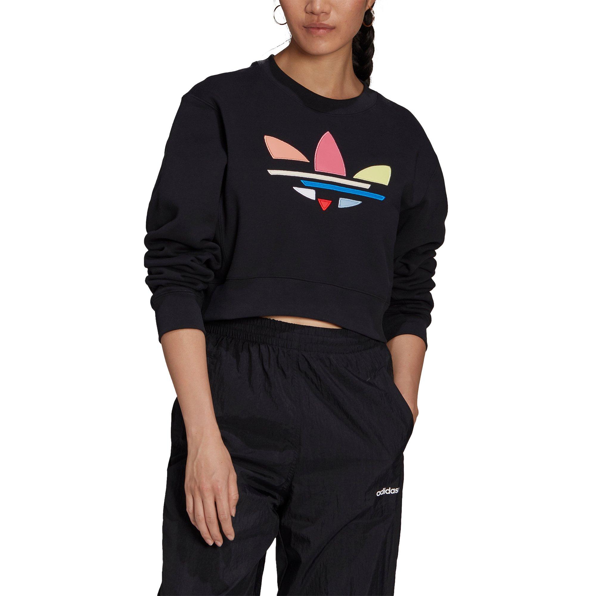 adidas Originals Women s Bold Cropped Crew Sweatshirt Hibbett