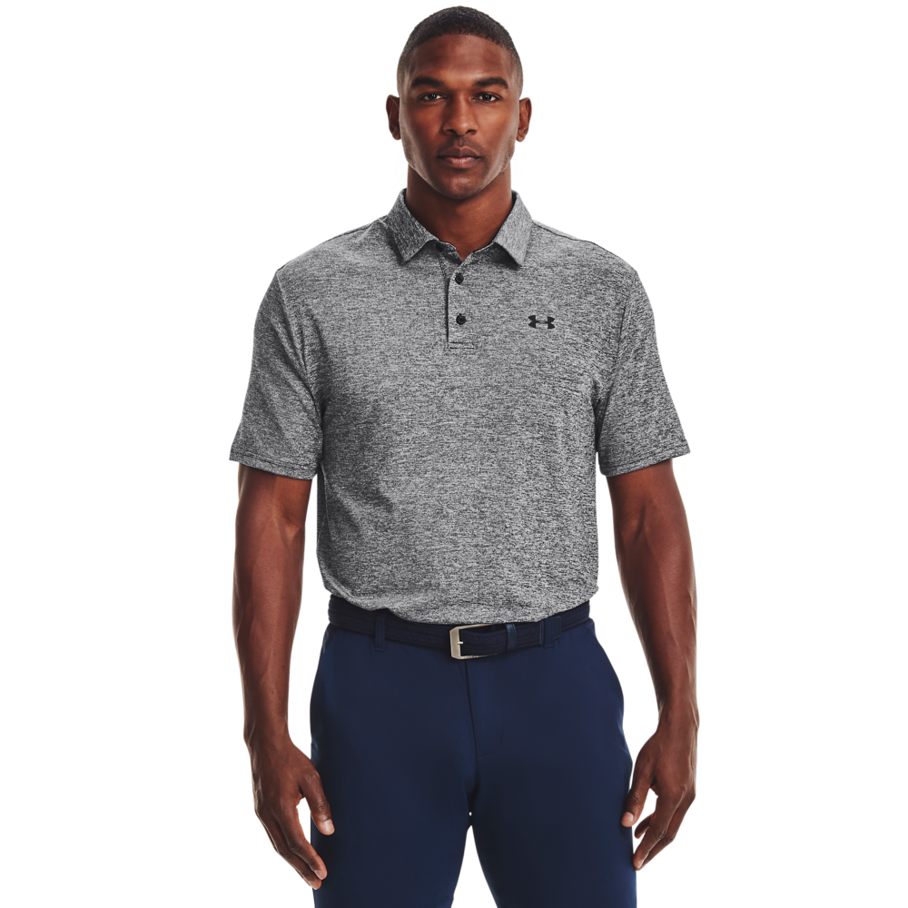 under armour men's playoff performance heather golf polo