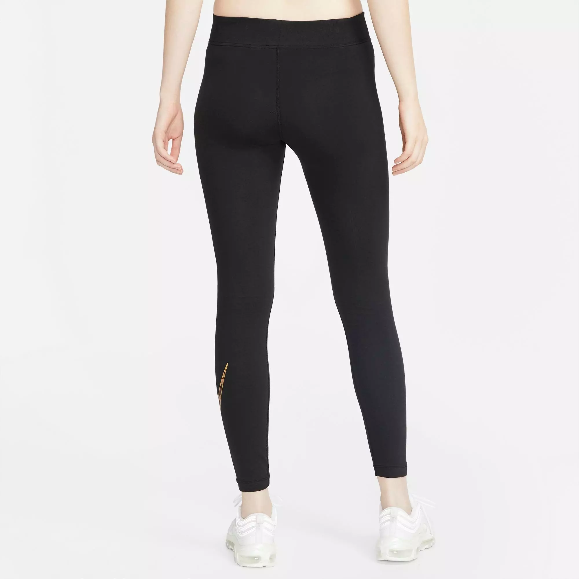 Nike Women's Sportswear Printed Leggings-Black - BLACK