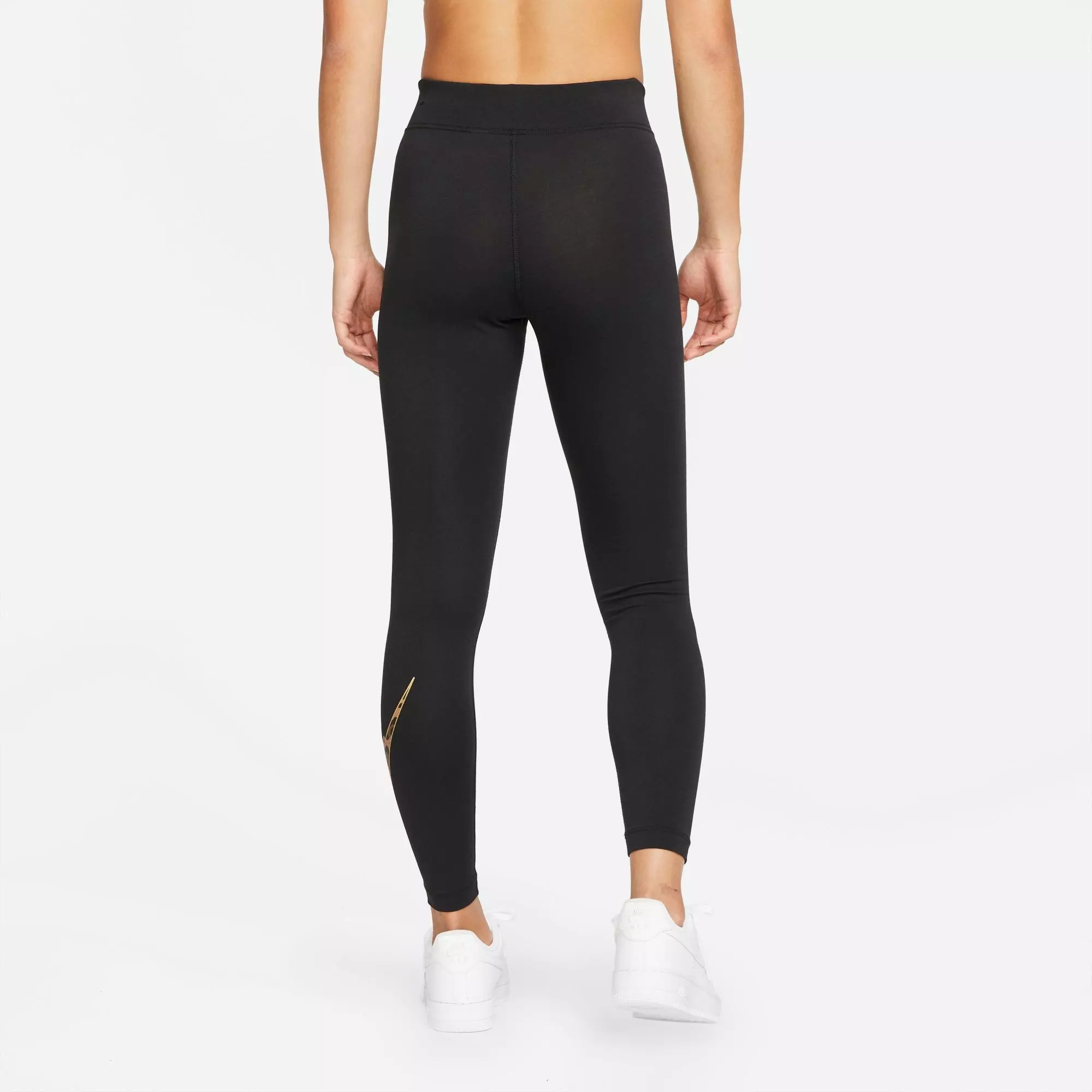 Nike Women's Sportswear Printed Leggings-Black - BLACK