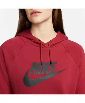 La base de datos Condición Interpretación Nike Women's "Maroon" Sportswear Essential Fleece Pullover Hoodie
