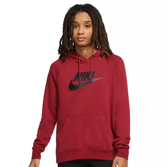 Definition Breddegrad offentliggøre Nike Women's "Maroon" Sportswear Essential Fleece Pullover Hoodie