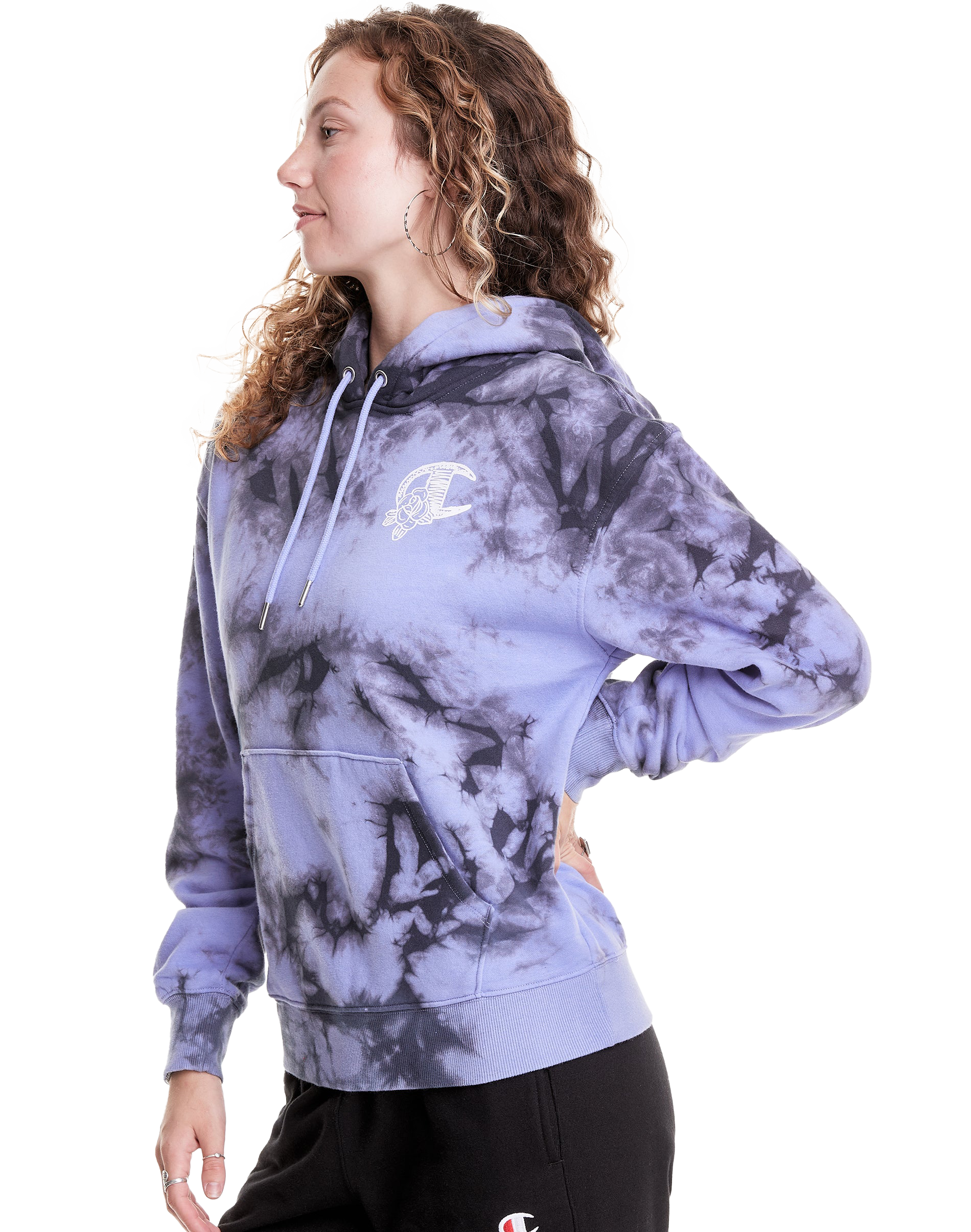 Champion Women's Galaxy Tie-Dye Pullover Hoodie-Blue - Hibbett | City Gear