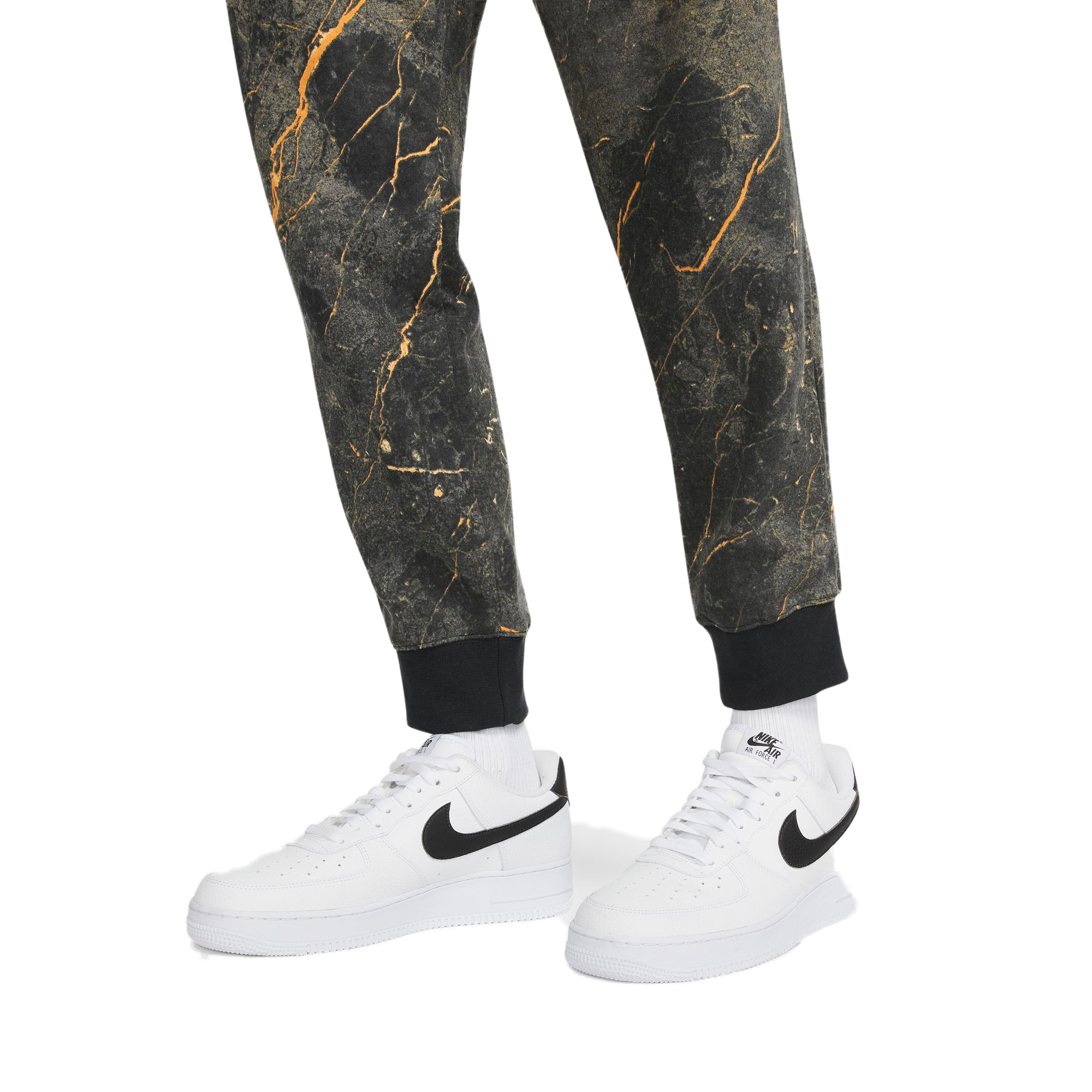 Nike black and online gold joggers