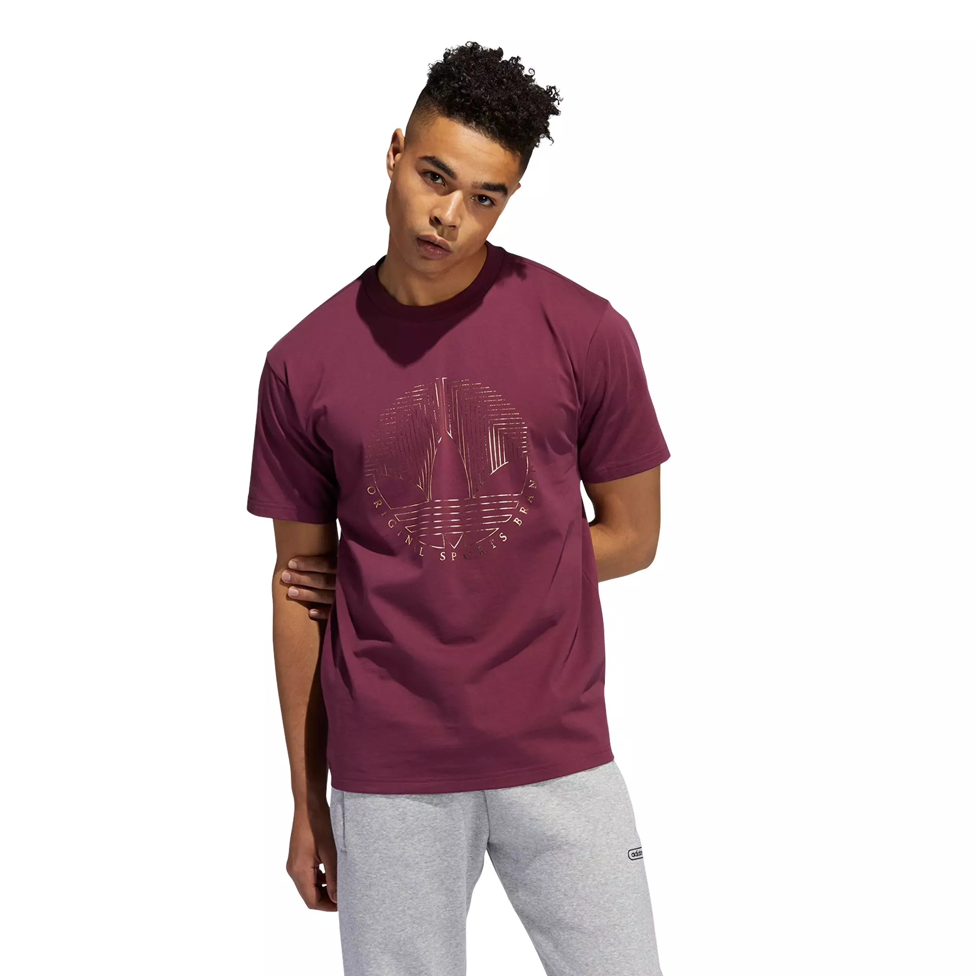adidas Originals Men's Trefoil "Maroon" Tee - MAROON