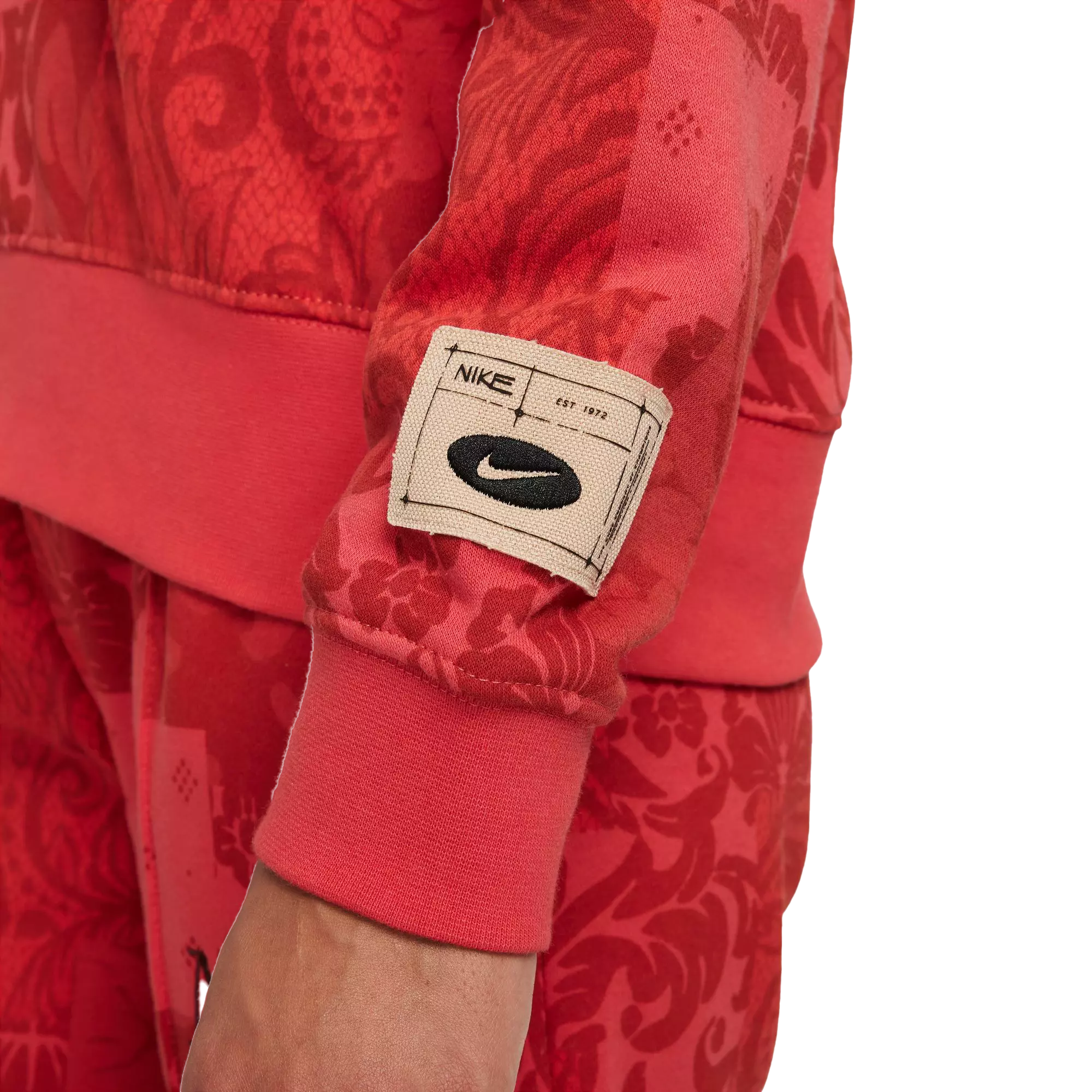 Nike Women's Sportswear Trend Gel Revival Pullover Hoodie - RED