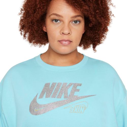 Nike WOMEN'S Sportswear REVERSIBLE Crop Crew Sweatshirt SIZE