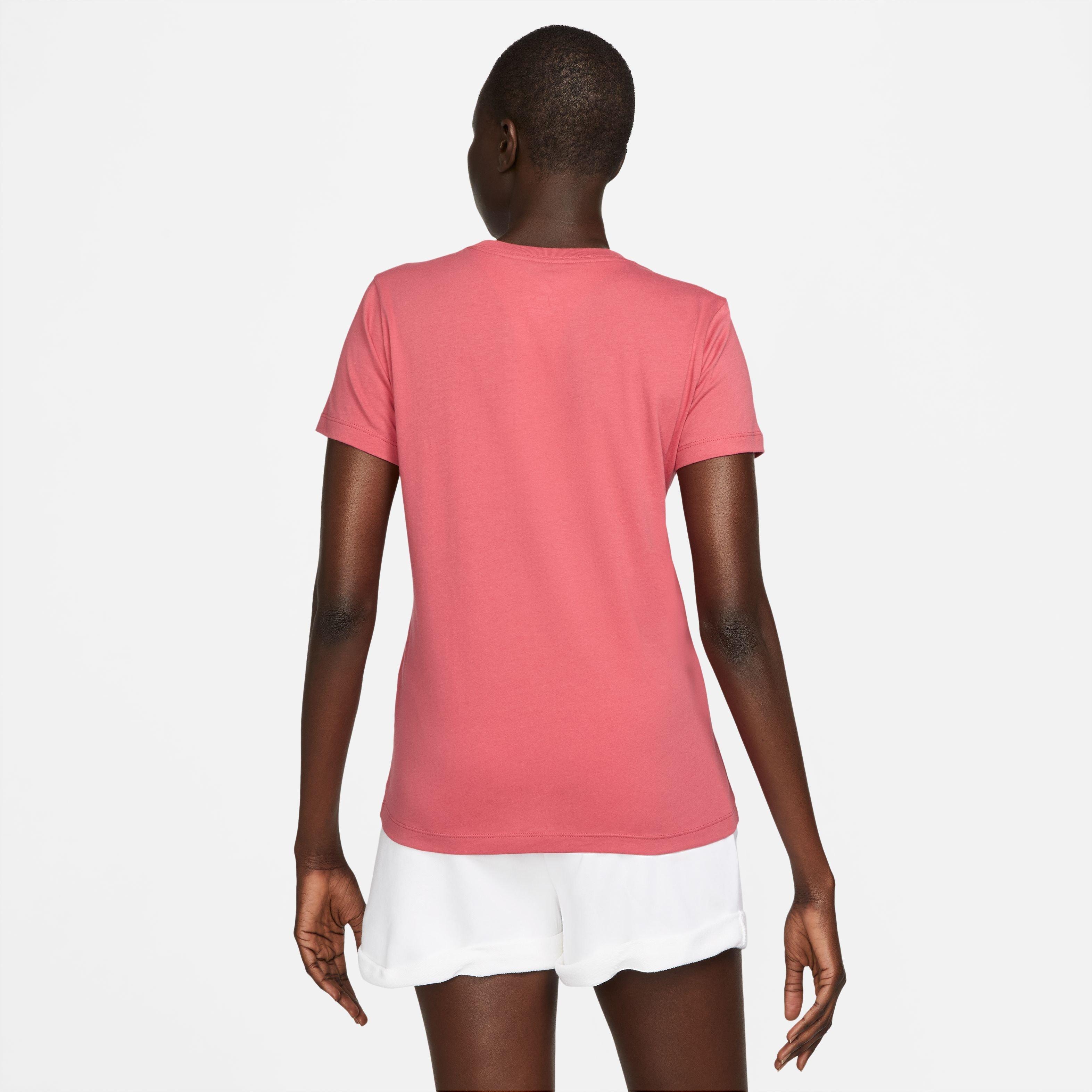 Nike Women's Sportswear Essential Icon Futura "Pink" Tee - PINK Thumbnail View 2