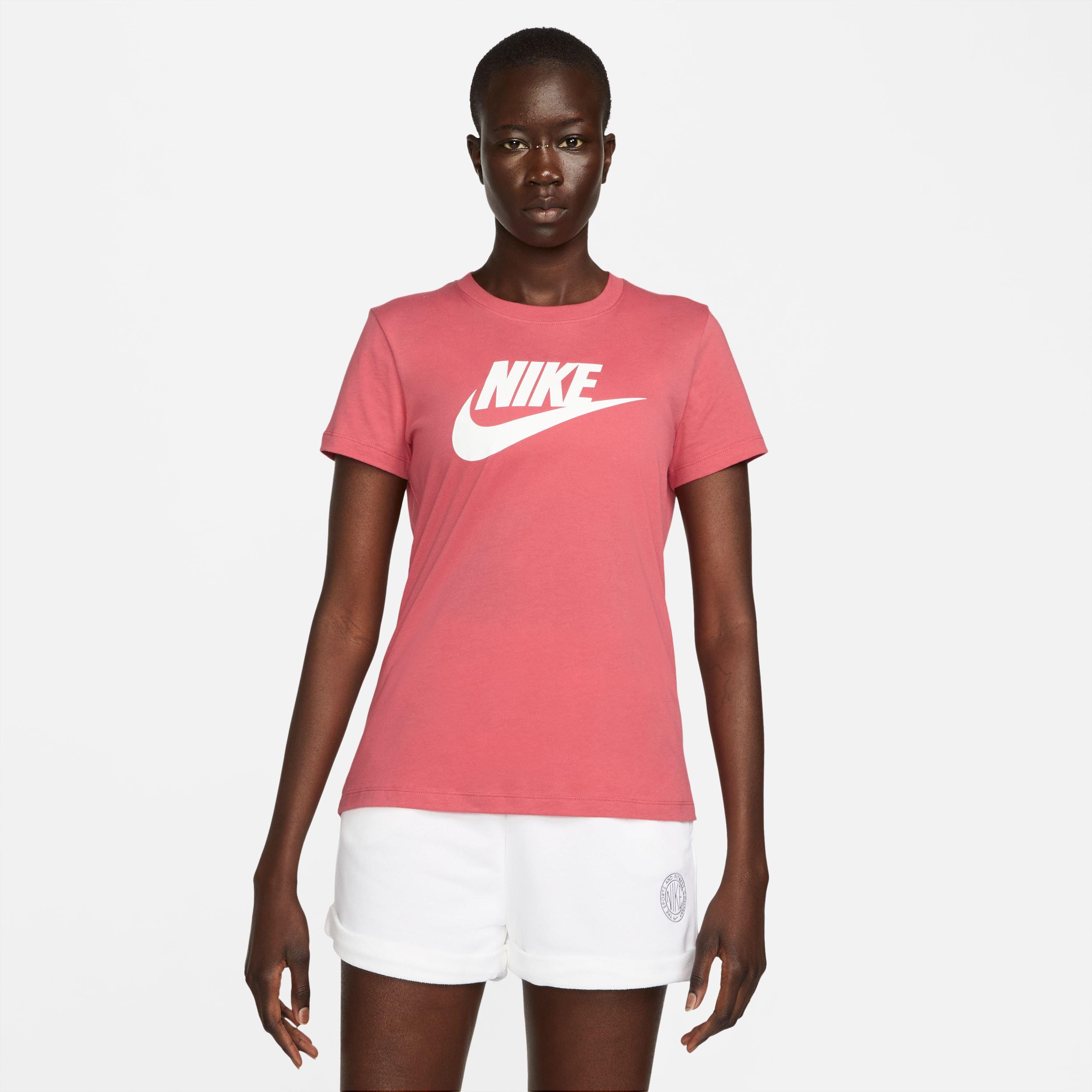 Nike Women's Sportswear Essential Icon Futura "Pink" Tee - PINK Thumbnail View 1