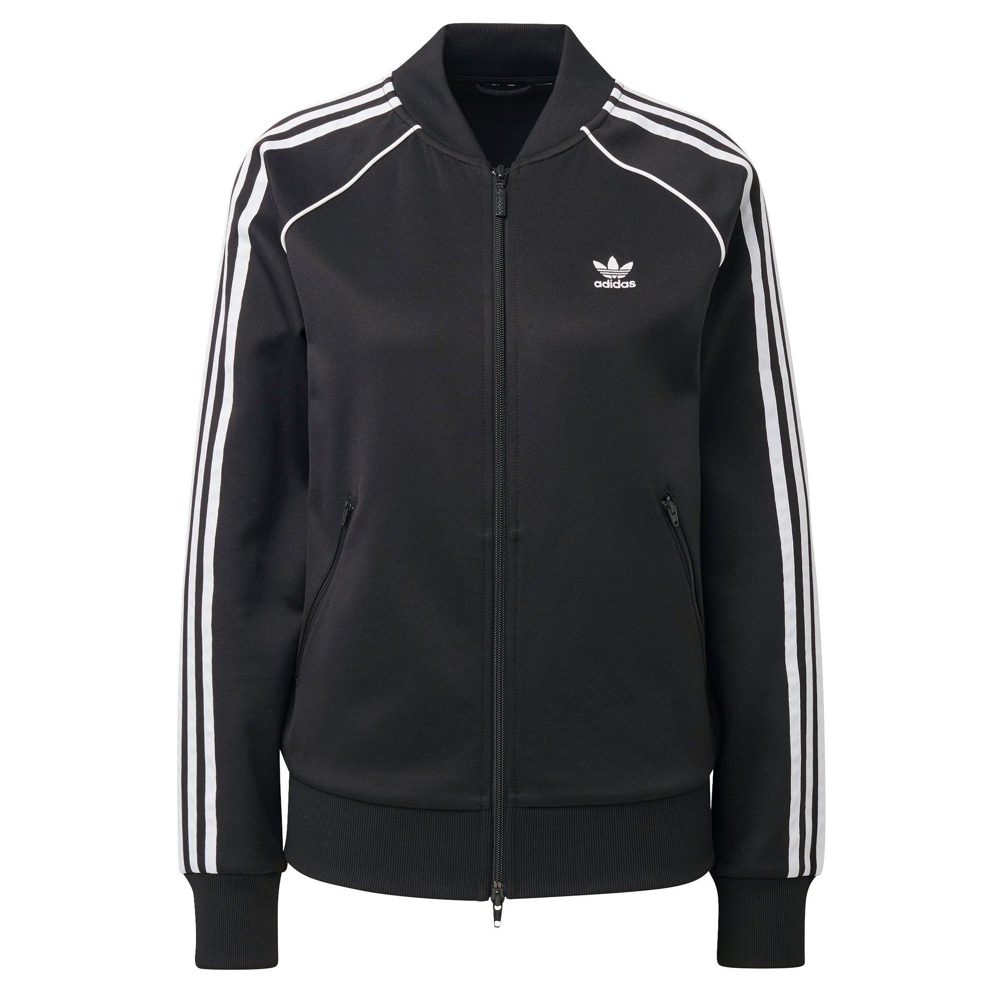 adidas Women's Primeblue SST Track Jacket - BLACK Thumbnail View 4