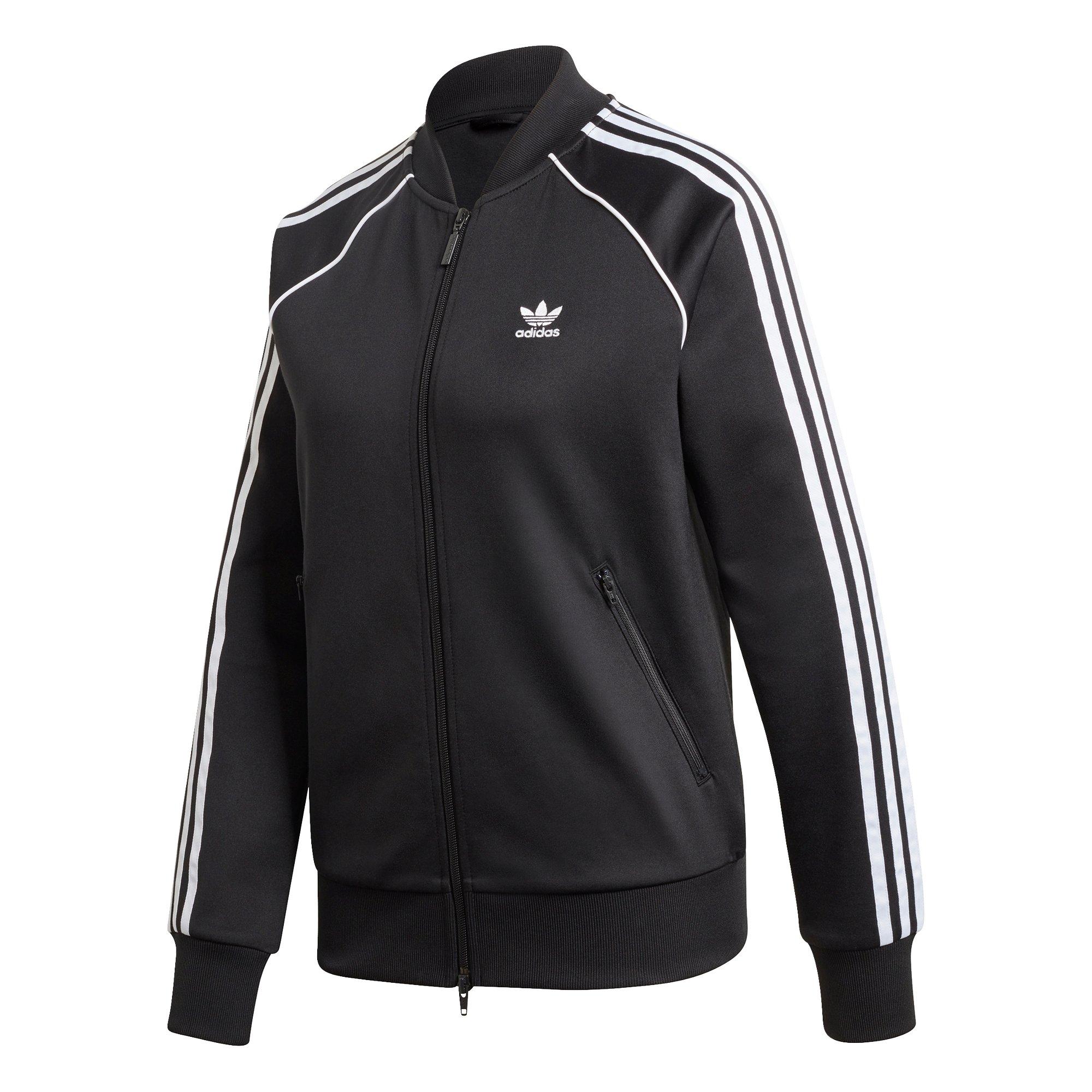 adidas Women's Primeblue SST Track Jacket - BLACK Thumbnail View 5
