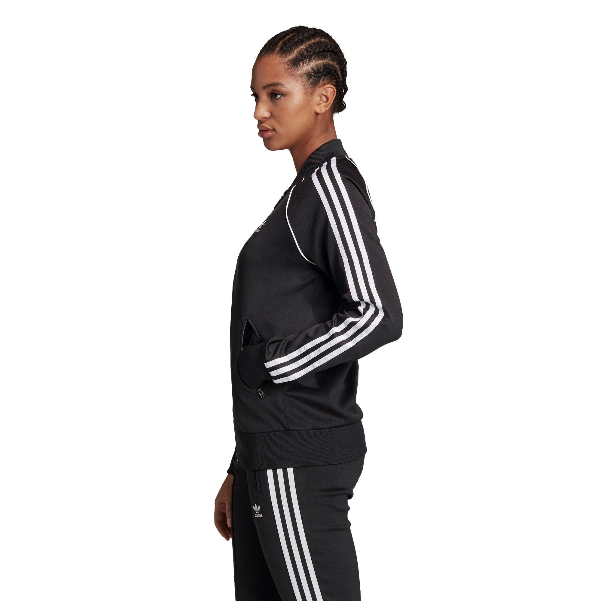 adidas Women's Primeblue SST Track Jacket - BLACK Thumbnail View 2