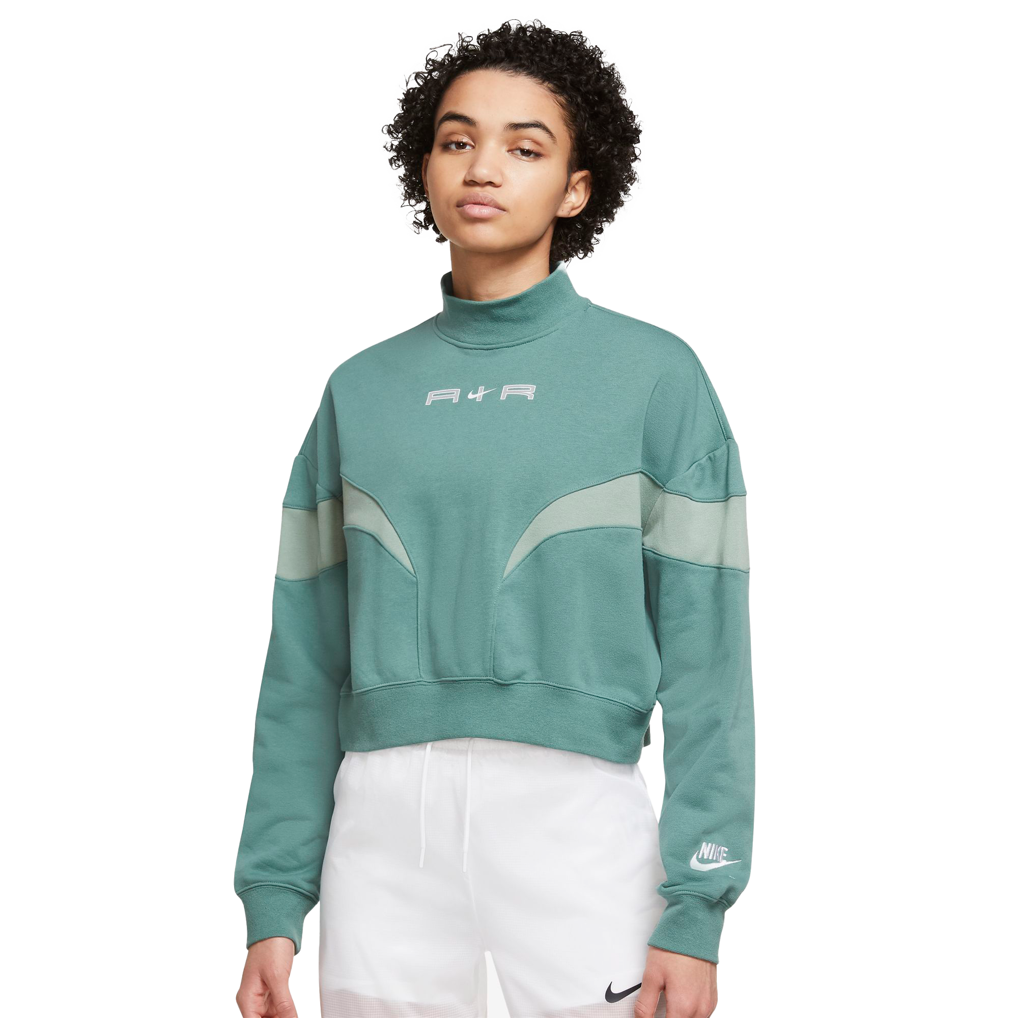 Fleece mock best sale neck top nike