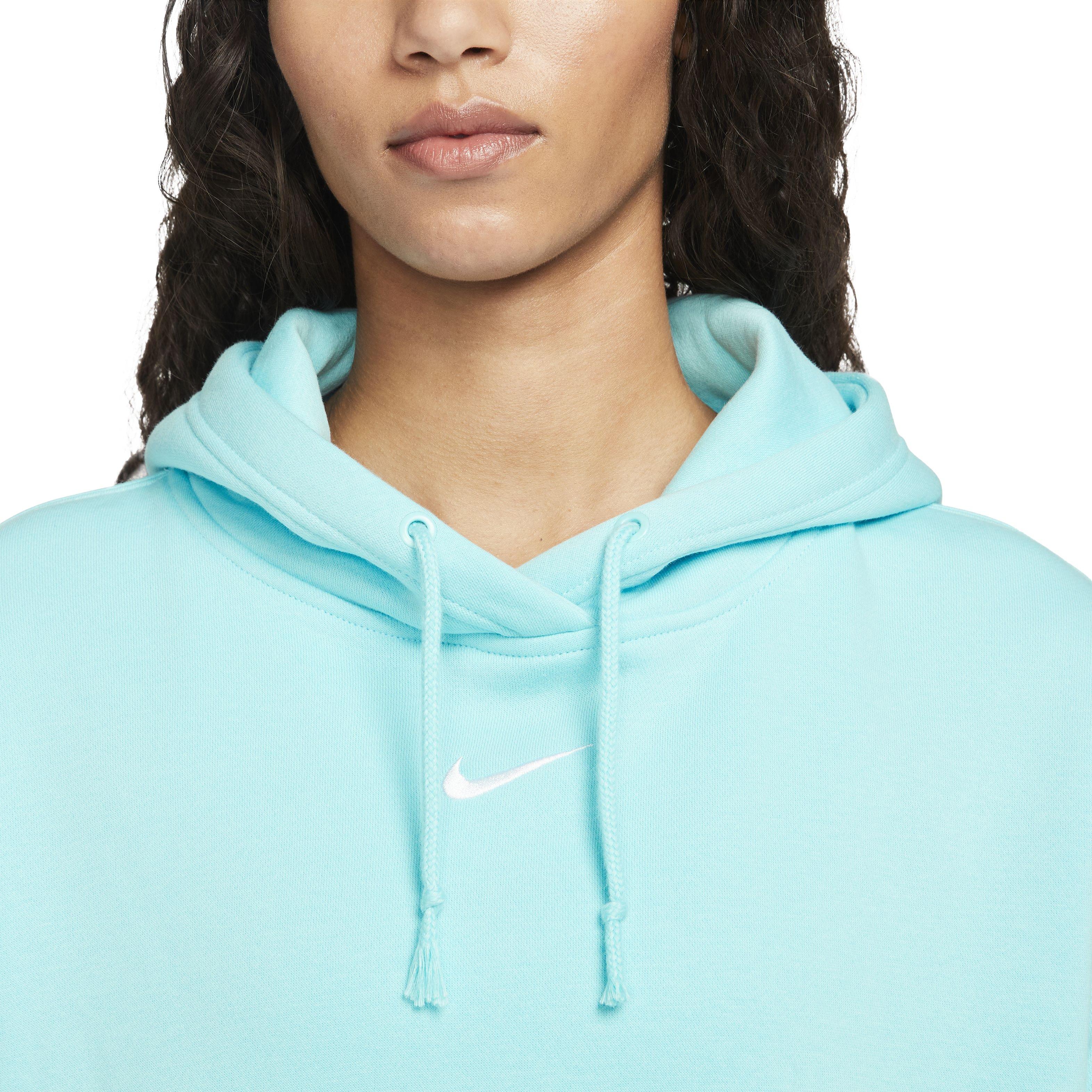 Nike Women's Sportswear Essential Collection Oversized Fleece Hoodie - Lt  Blue - Hibbett | City Gear