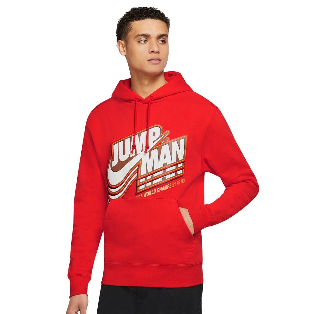 Red on sale jumpman hoodie