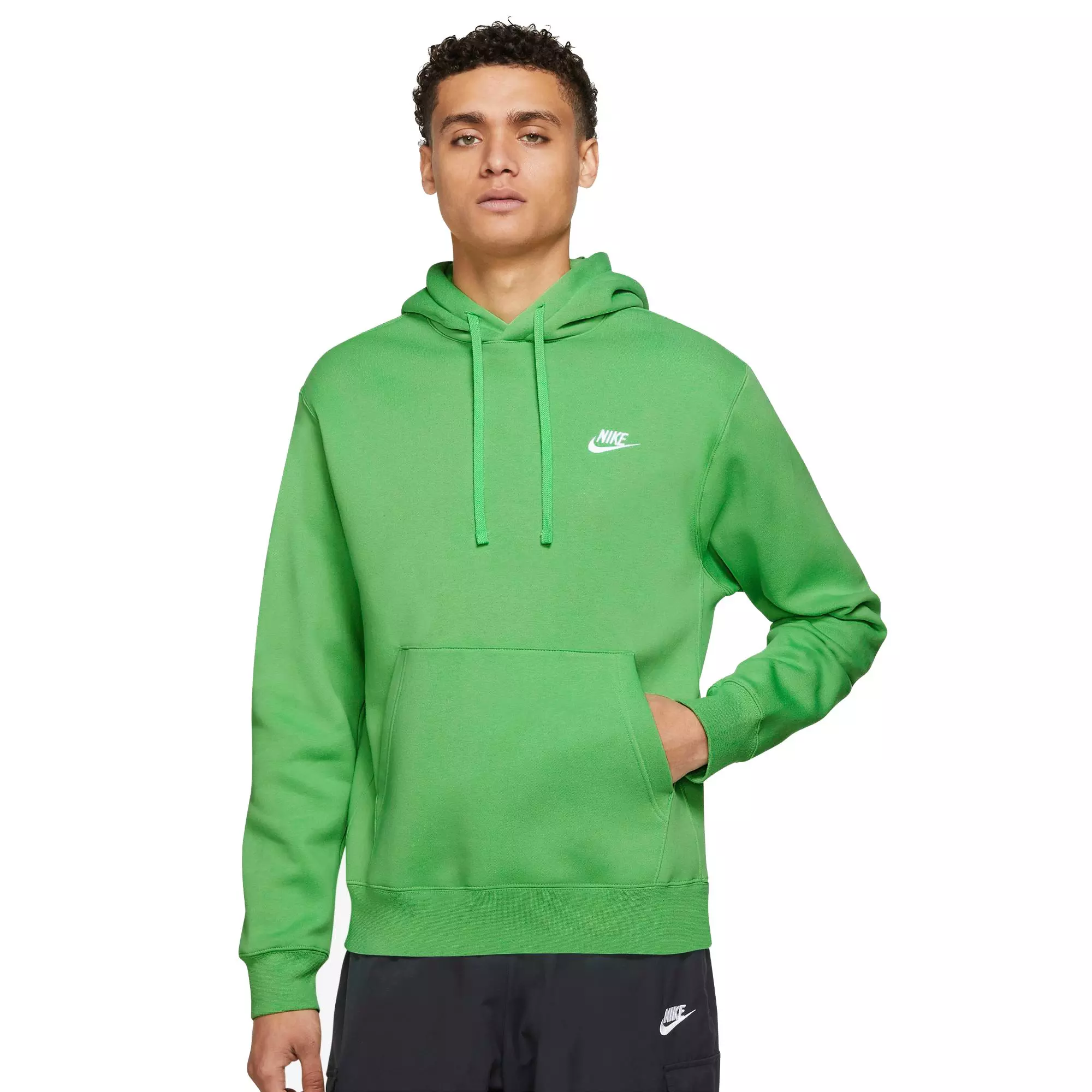 Nike Men's "Green" Sportswear Club Fleece Pullover Hoodie - GREEN