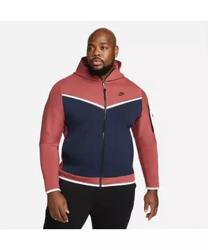 Nike Men's Sportswear Tech Fleece Full Zip Hoodie, University Red/Black / XL