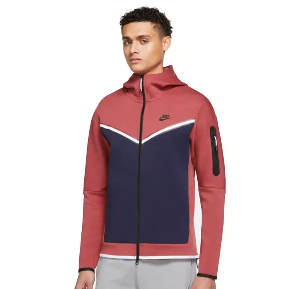 Reis Brandewijn Door Nike Men's Sportswear Tech Fleece Full-Zip Hoodie - Red/Blue