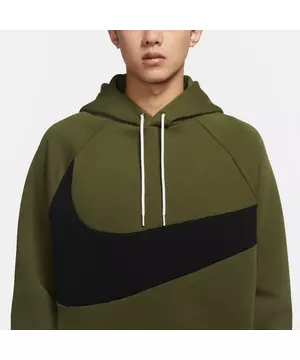 Nike Essential fleece+ multi logo hoodie in green - ShopStyle