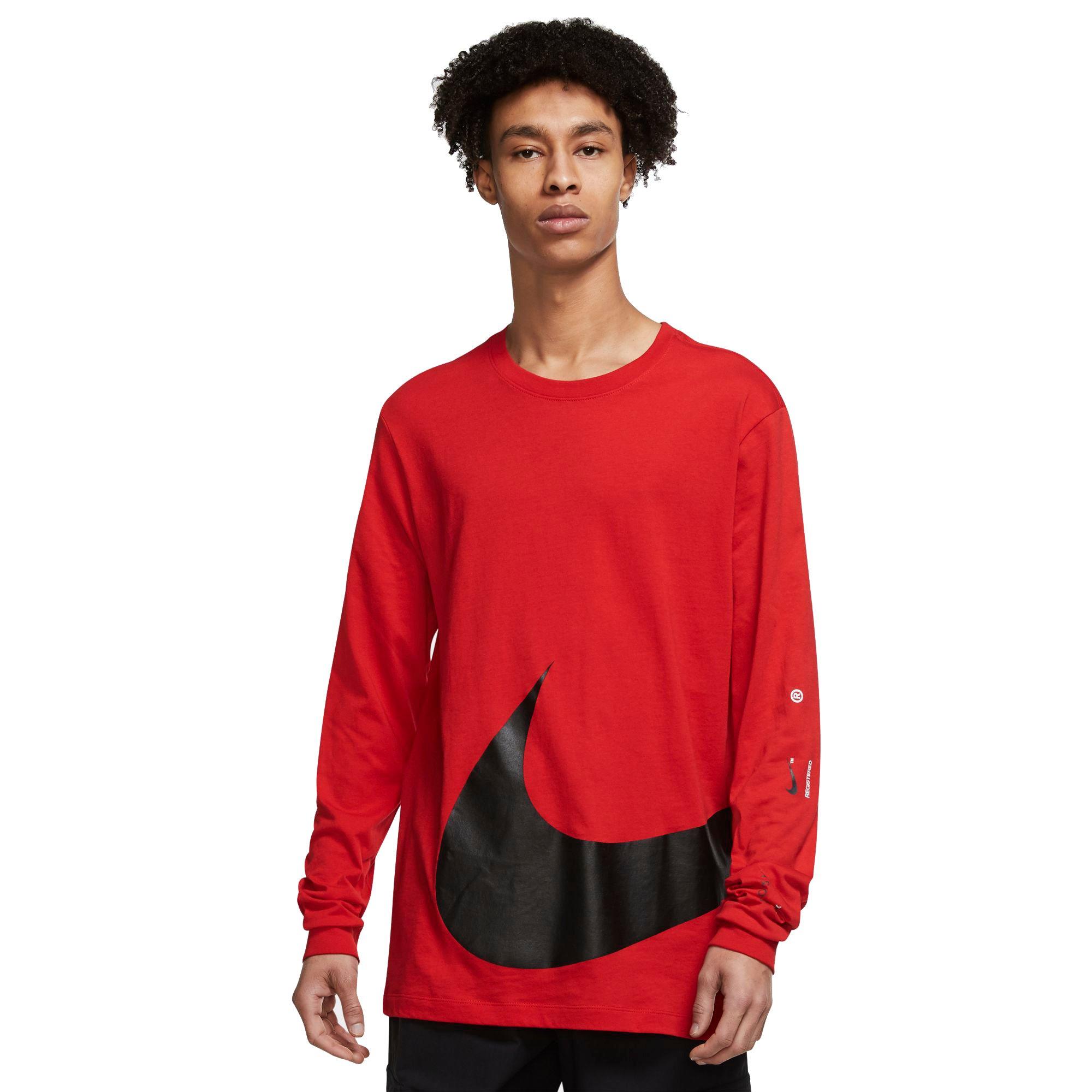 Colosseum Men's Red Milwaukee Bucks Long Sleeve Activewear Shirt Size  Large
