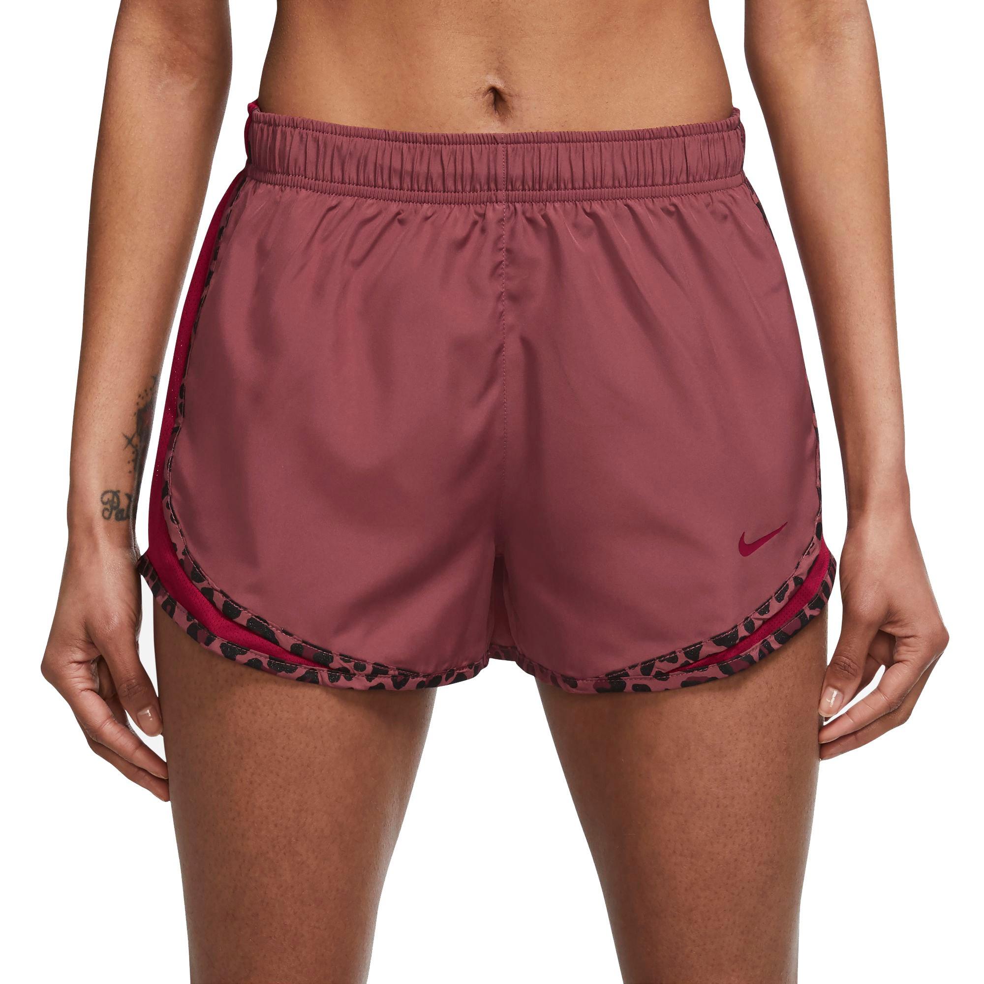 Maroon nike tempo hot sale shorts