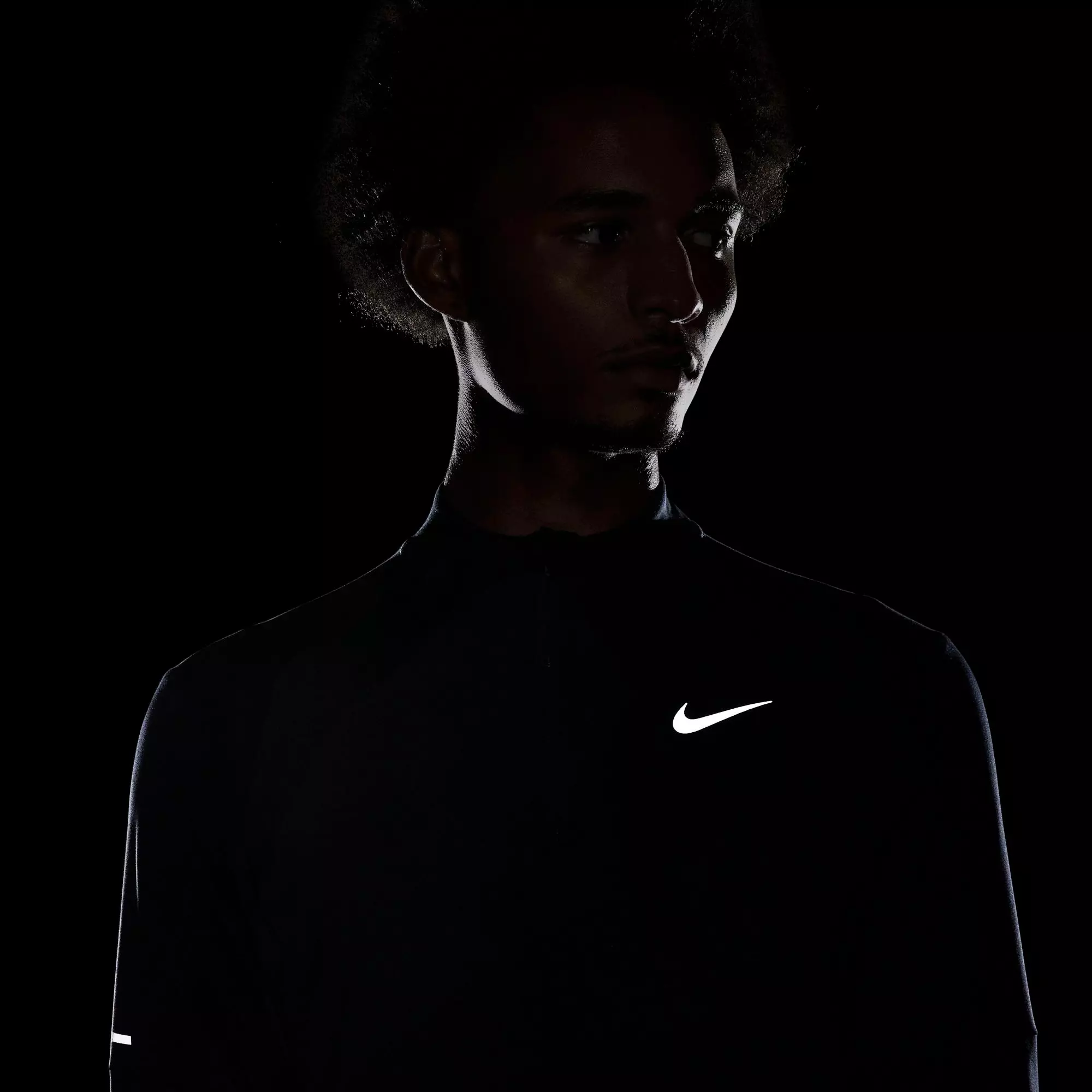 Nike Men's Dri-FIT Element 1/2-Zip Running "Black" Top - BLACK