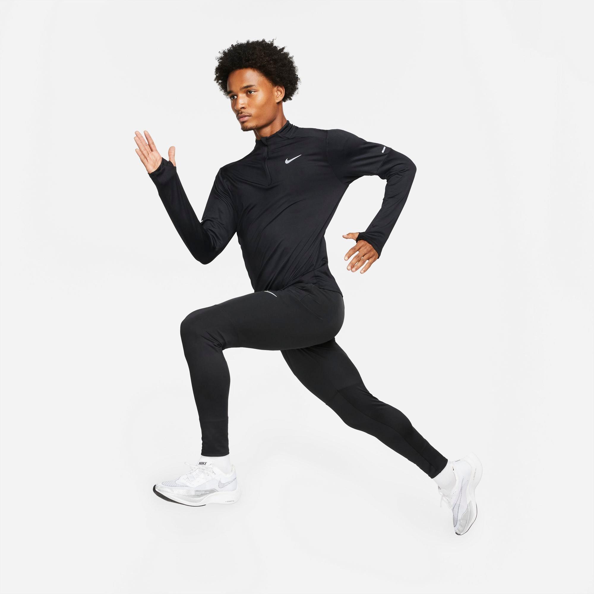 Nike Men's Dri-FIT Element 1/2-Zip Running "Black" Top - BLACK Thumbnail View 6