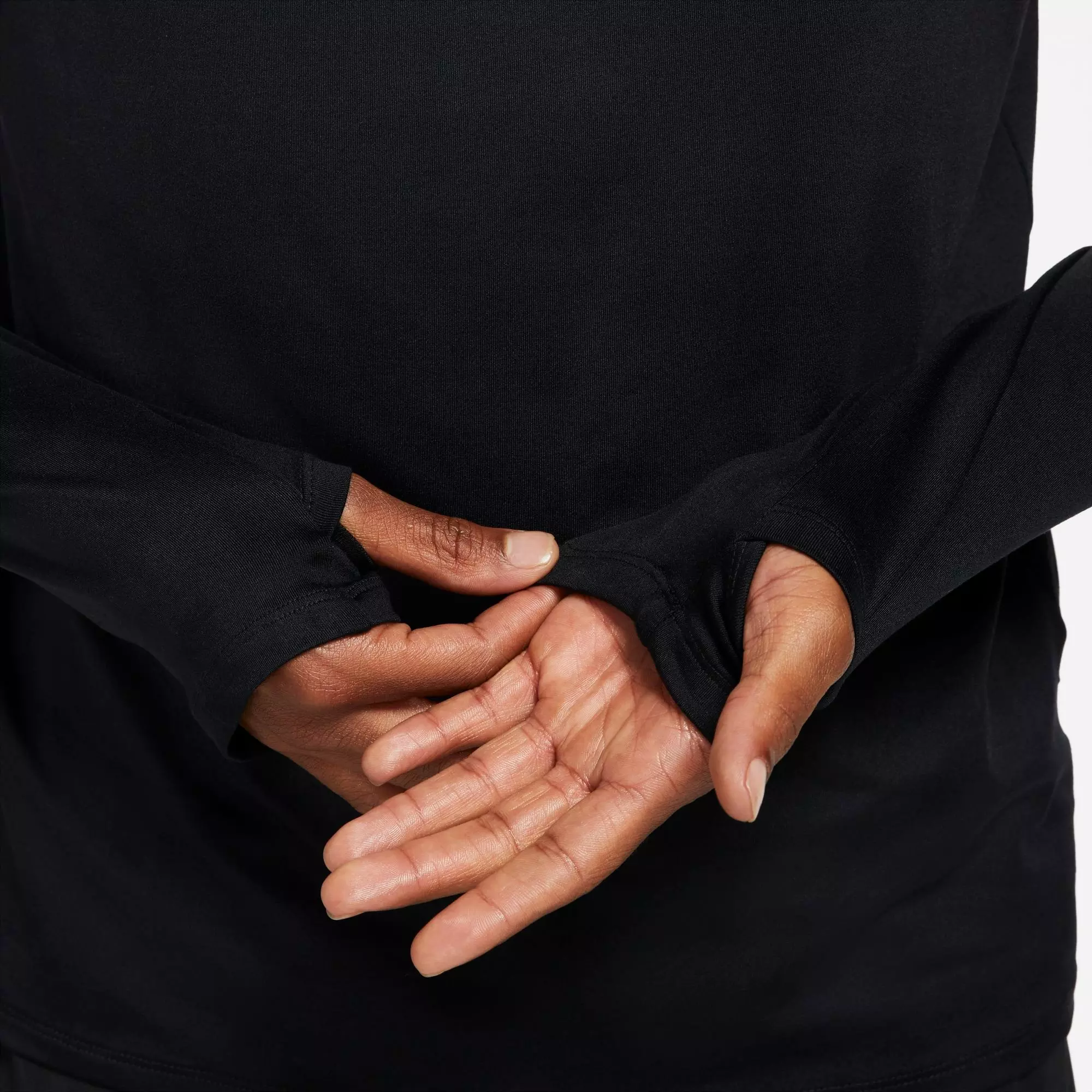 Nike Men's Dri-FIT Element 1/2-Zip Running "Black" Top - BLACK