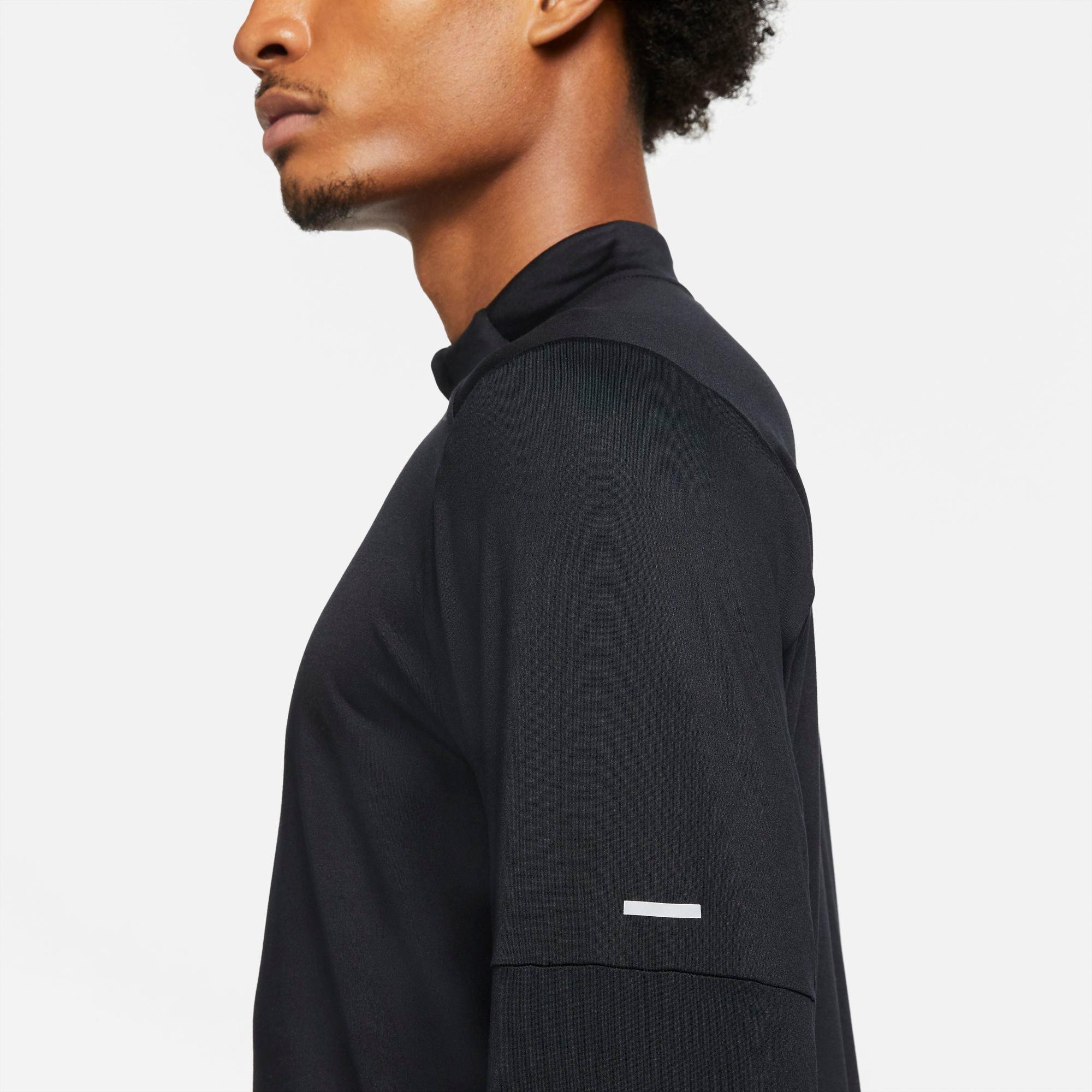 Nike Men's Dri-FIT Element 1/2-Zip Running "Black" Top - BLACK Thumbnail View 4