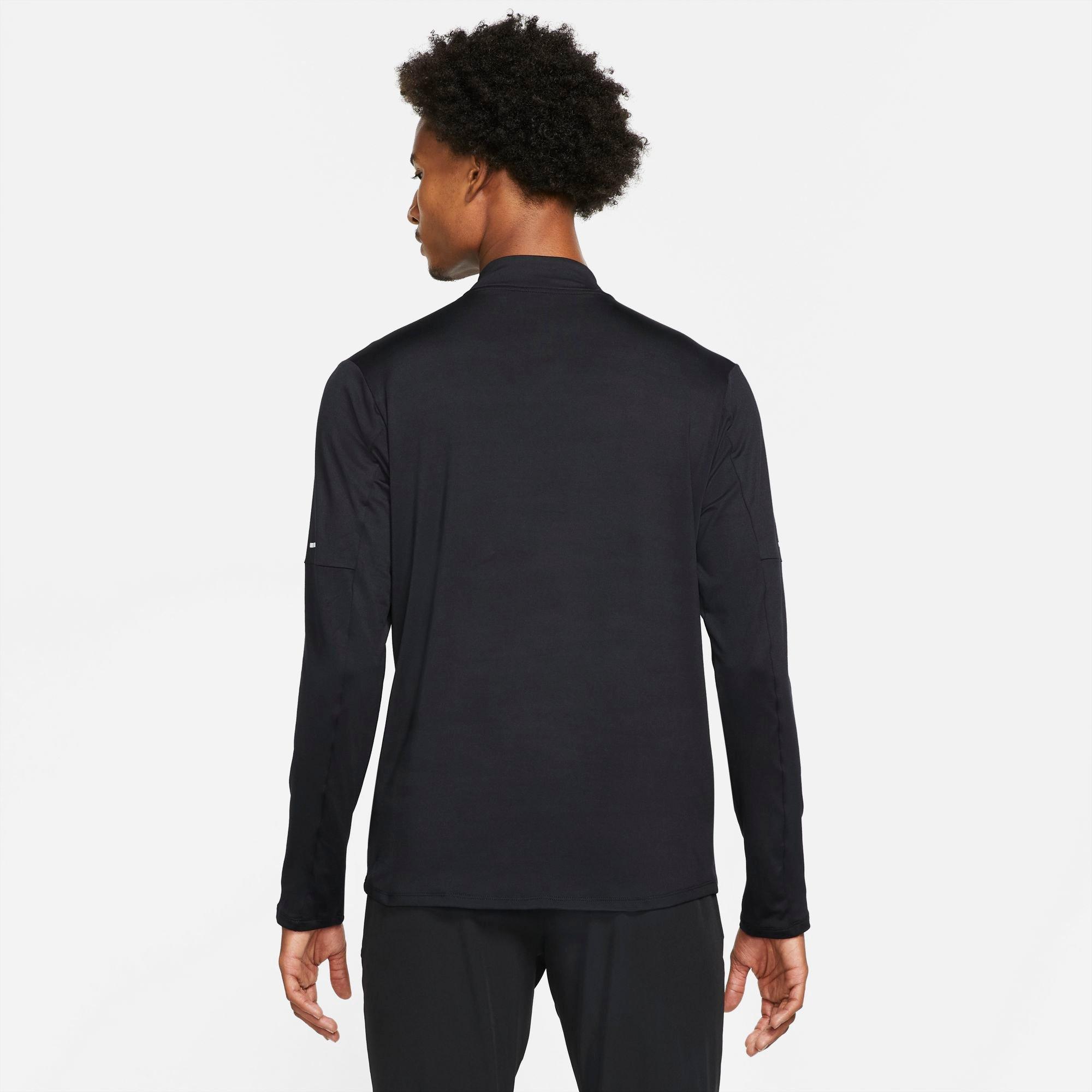 Nike Men's Dri-FIT Element 1/2-Zip Running "Black" Top - BLACK Thumbnail View 7