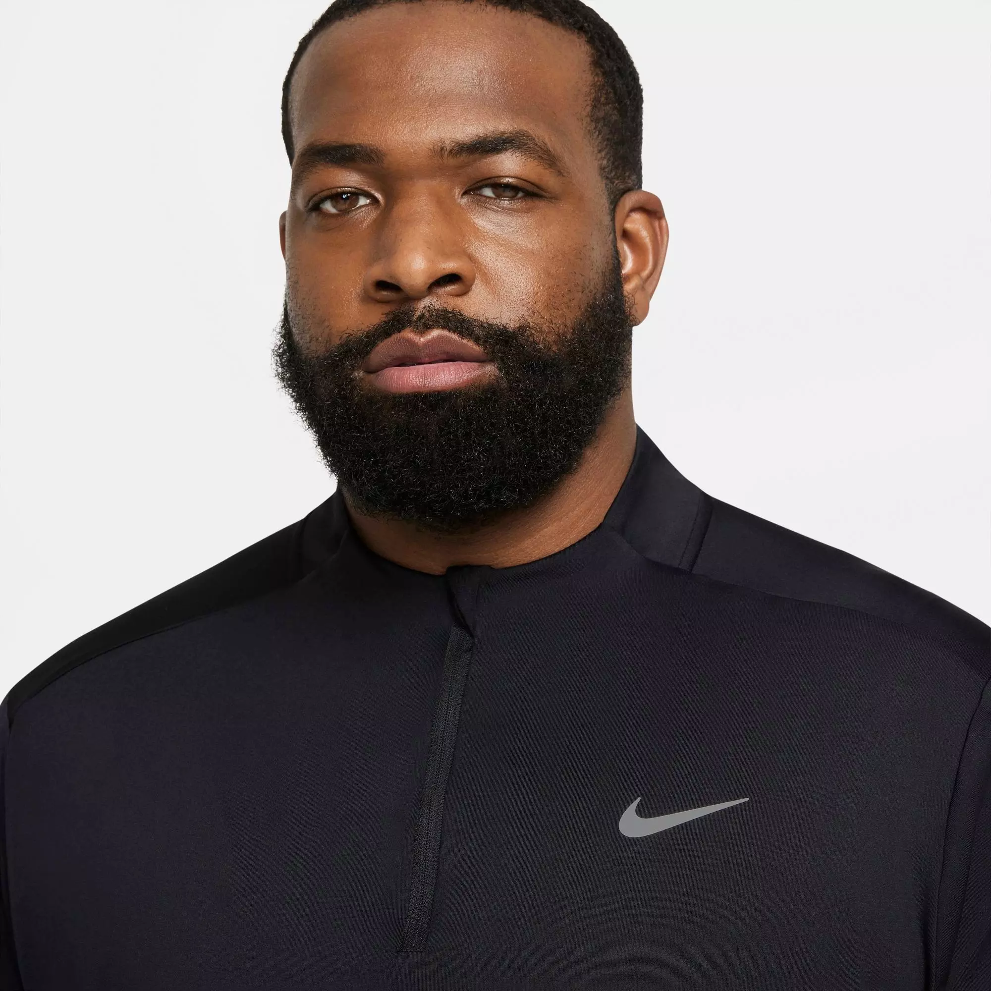 Nike Men's Dri-FIT Element 1/2-Zip Running "Black" Top - BLACK