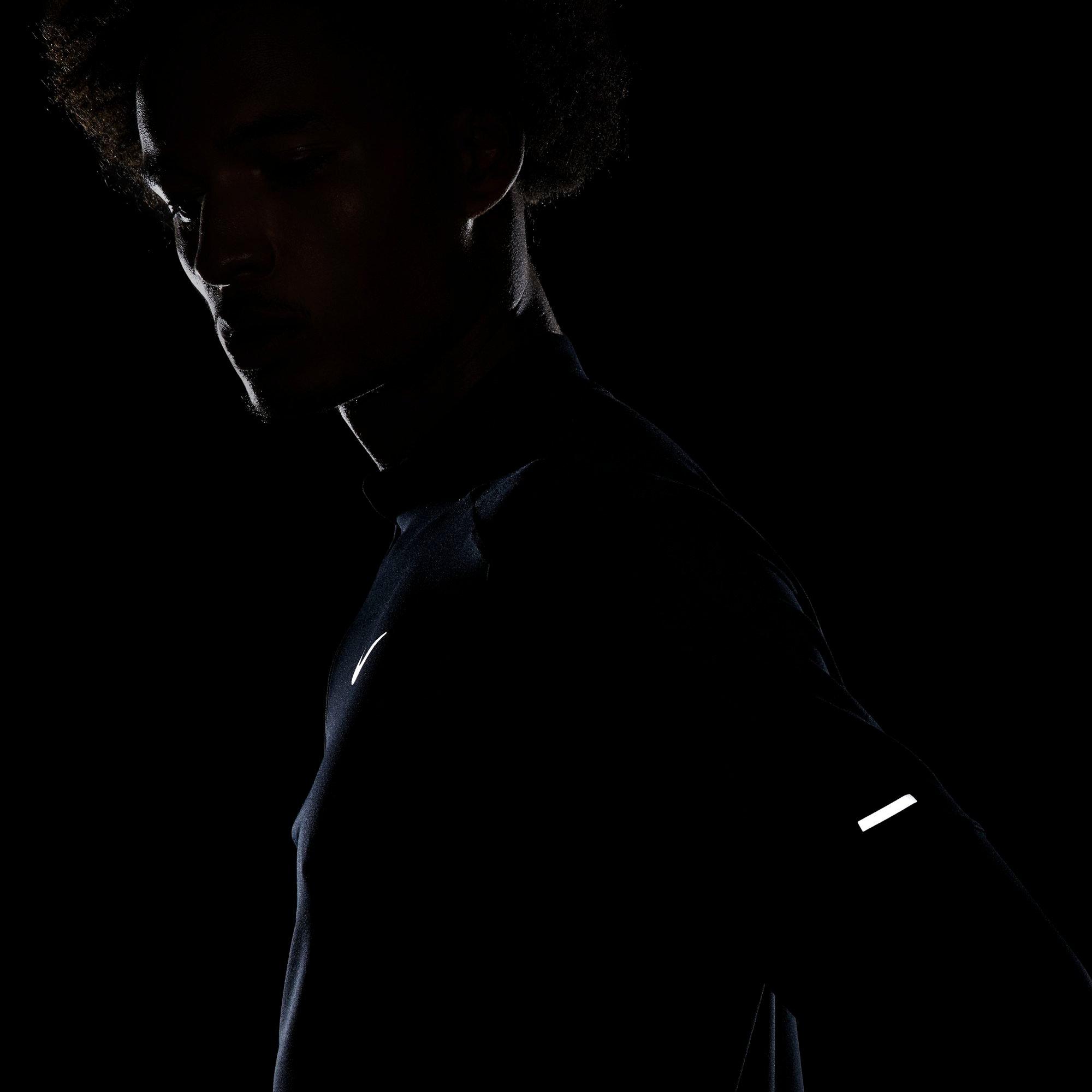 Nike Men's Dri-FIT Element 1/2-Zip Running "Black" Top - BLACK Thumbnail View 5