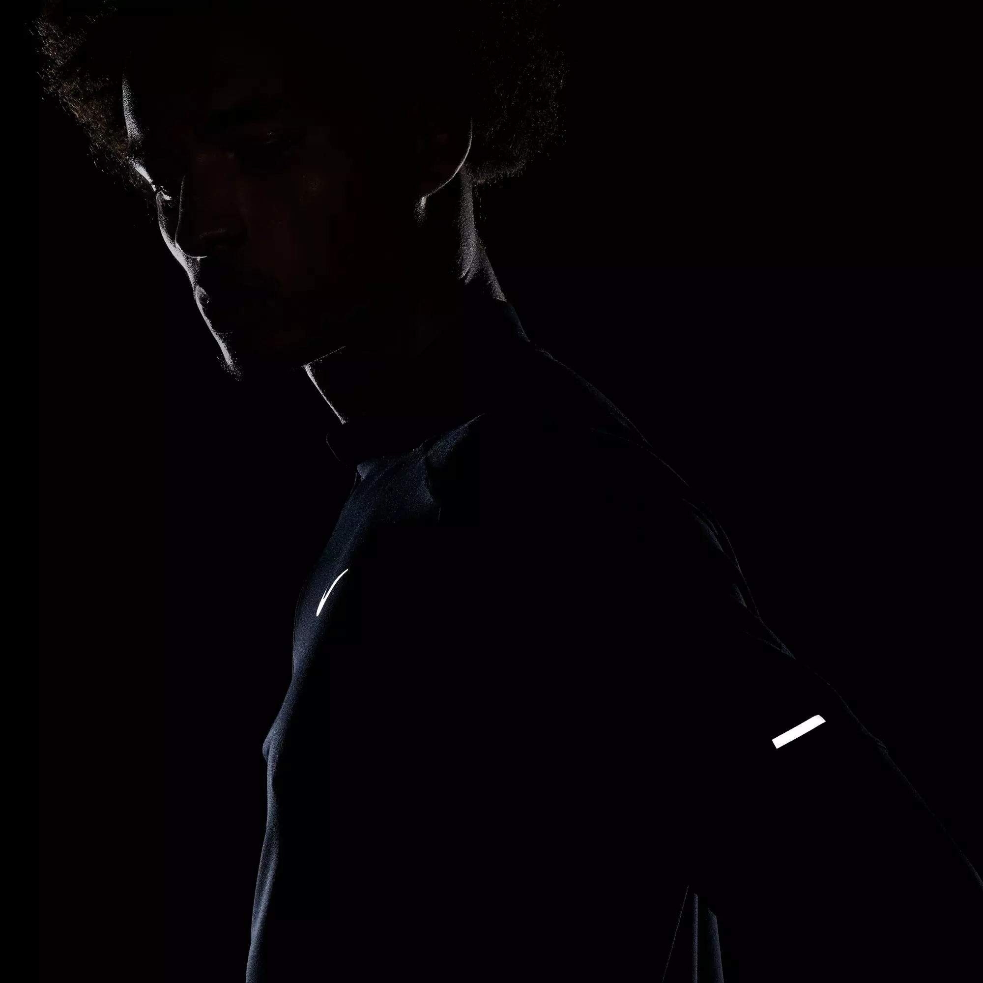 Nike Men's Dri-FIT Element 1/2-Zip Running "Black" Top - BLACK