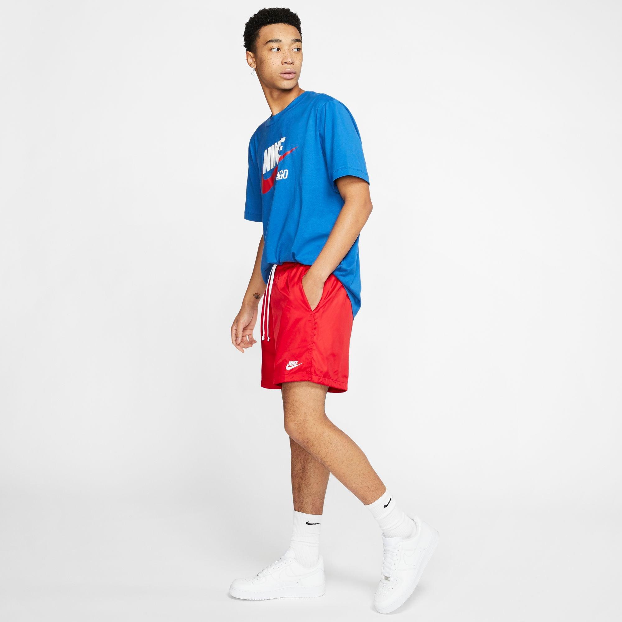 Nike woven shop shorts red