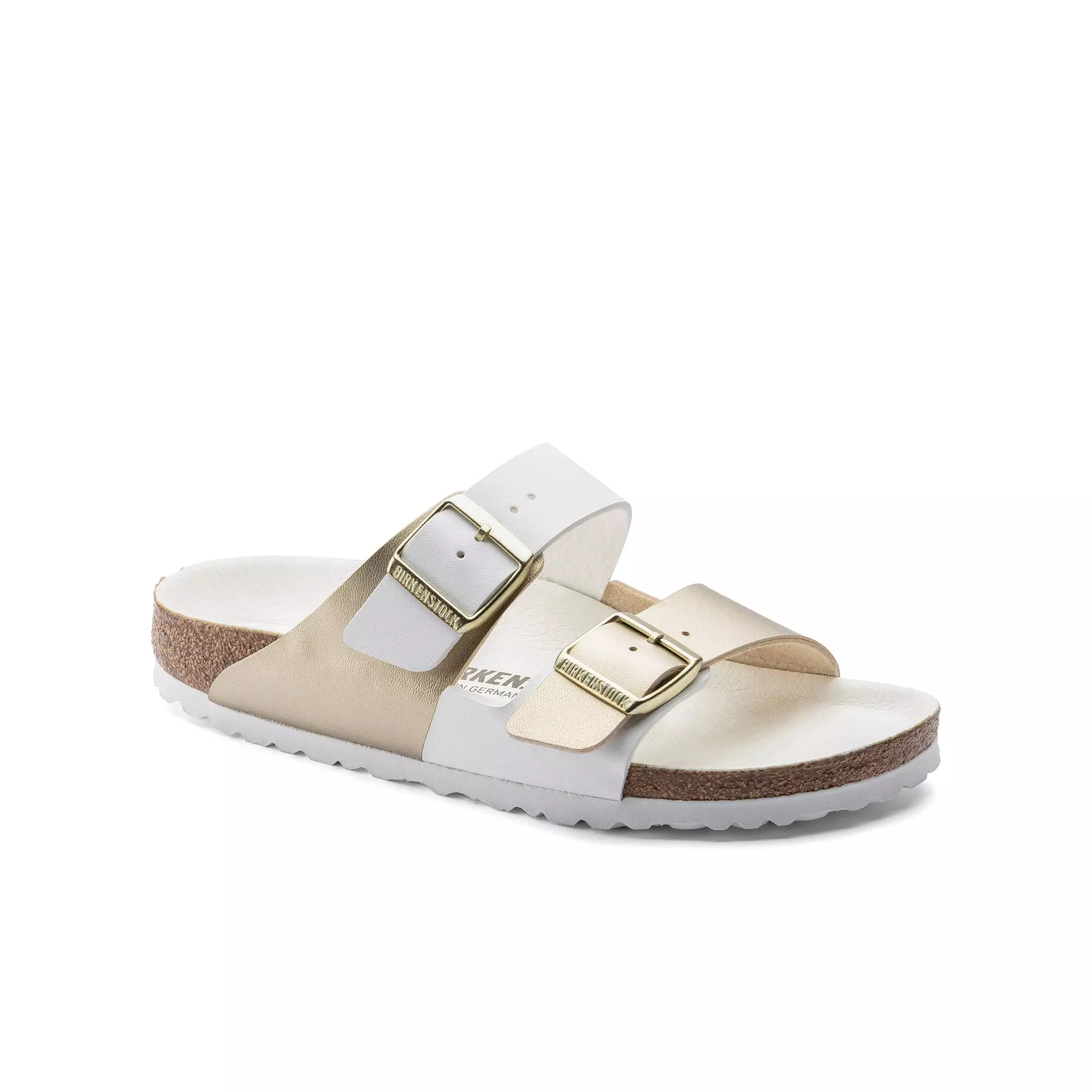 Birkenstock Arizona Split "White/Gold" Women's Sandal - WHITE/GOLD