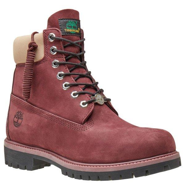 Burgundy timberlands clearance mens