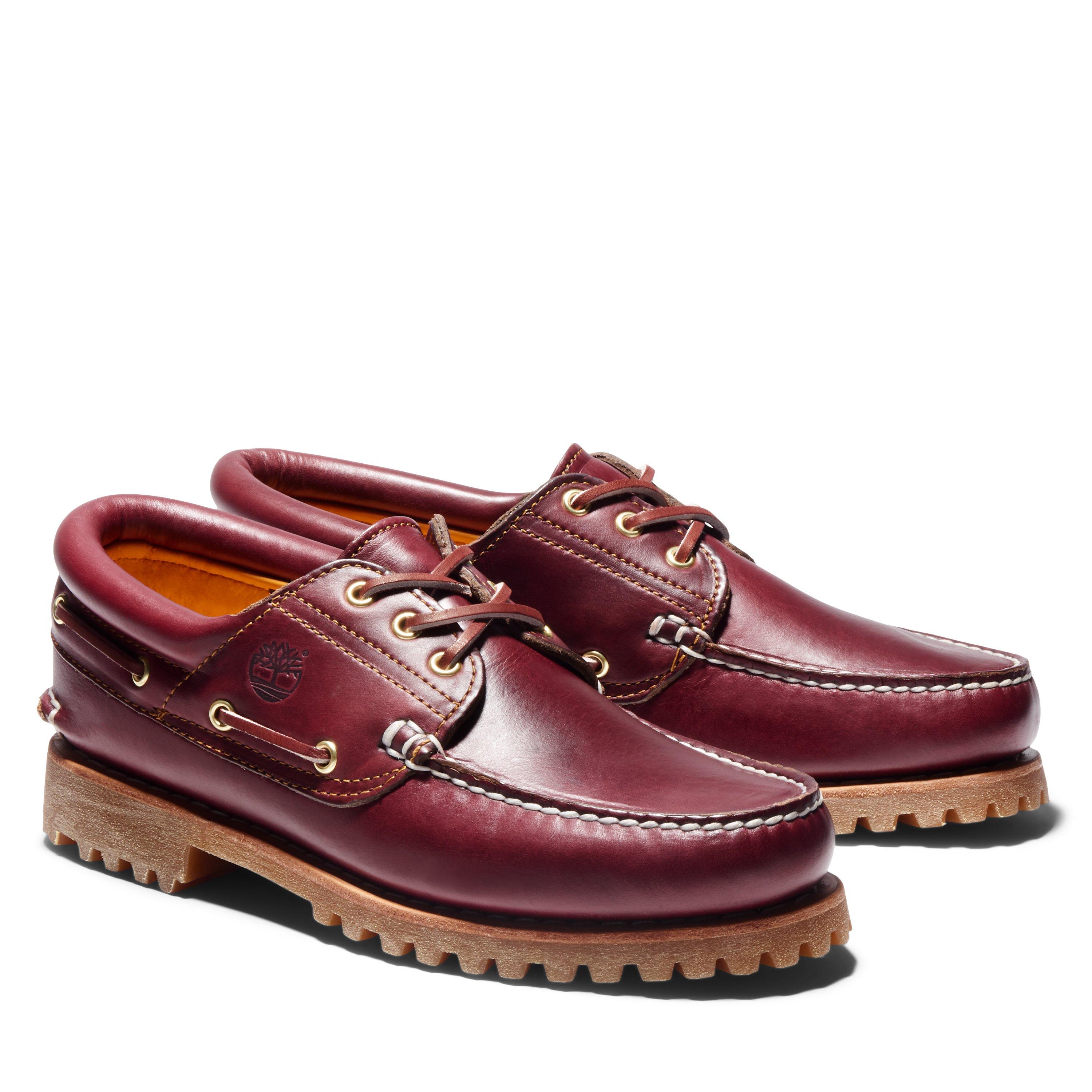 Timberland burgundy shop boat shoes