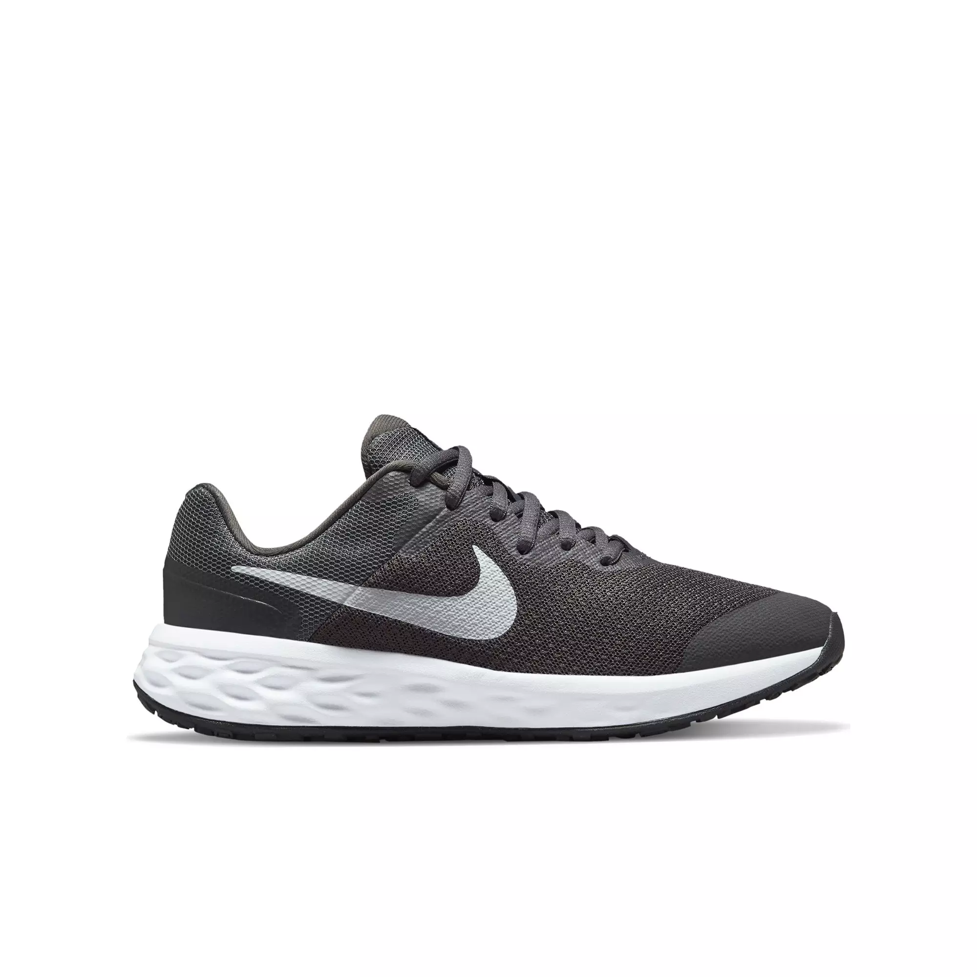 Nike Revolution 6 "Iron Grey/White/Smoke Grey" Grade School Boys' Running Shoe - GREY/WHITE