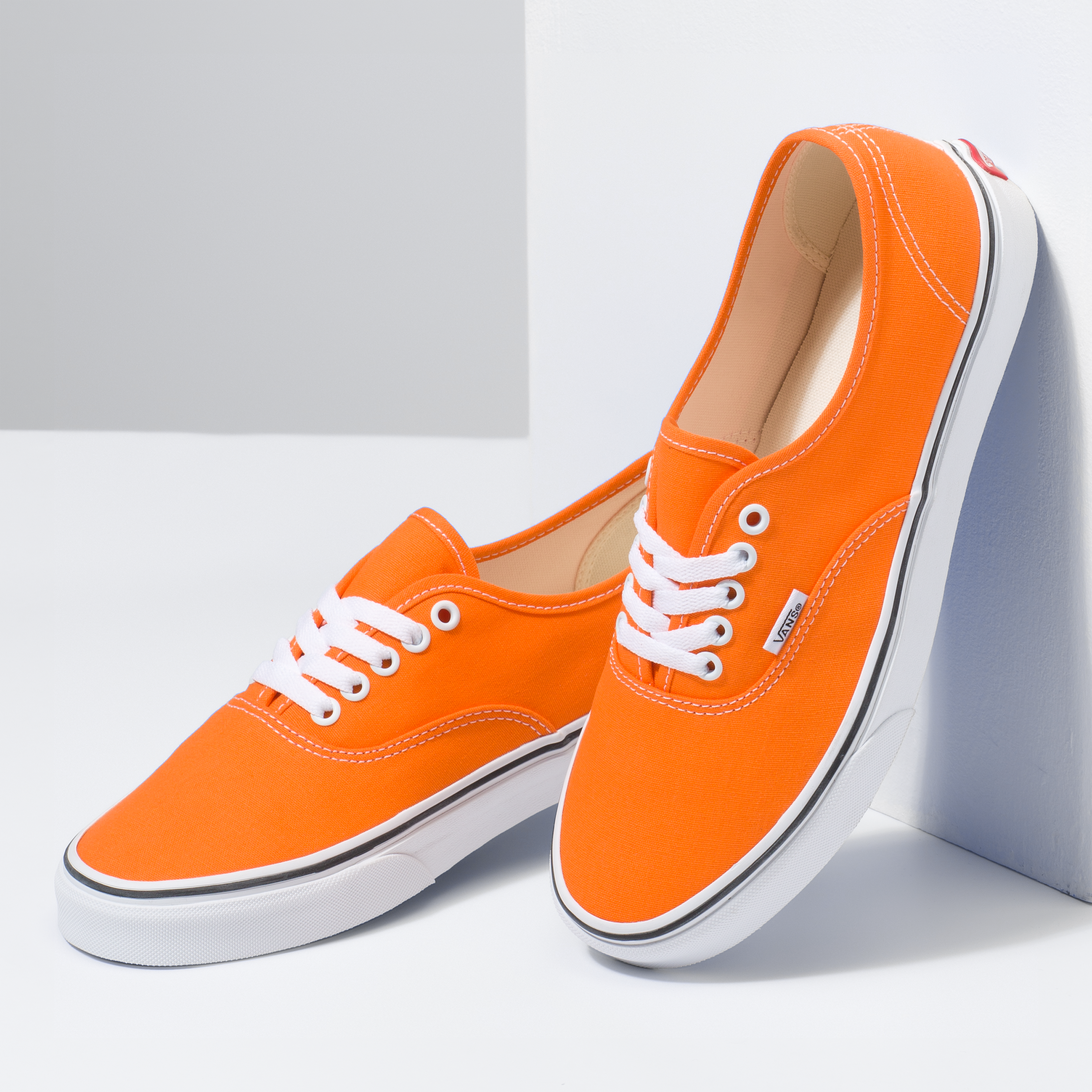 Orange store vans shoes